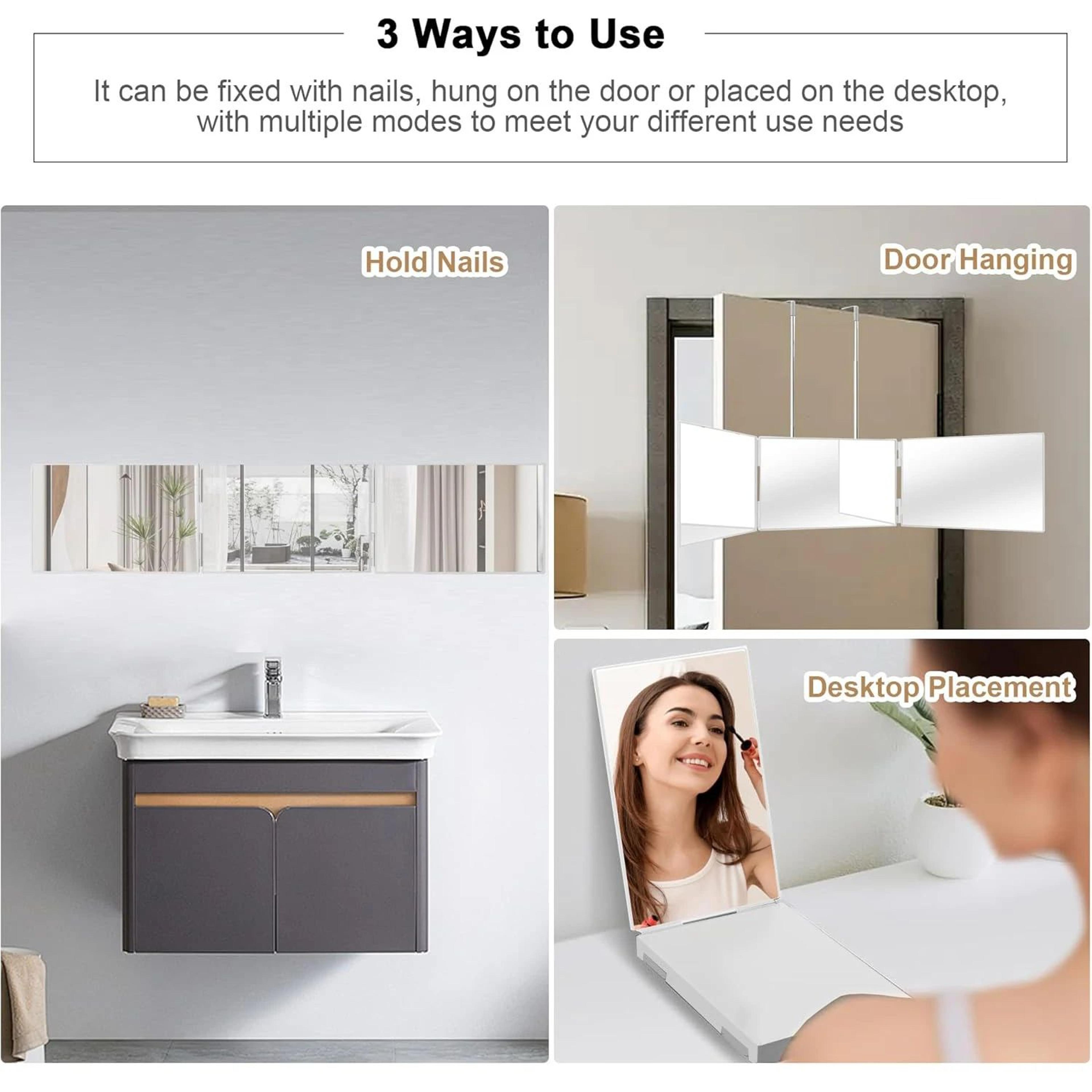 360 Degree Self Haircut Mirror With Adjustable Hooks 3