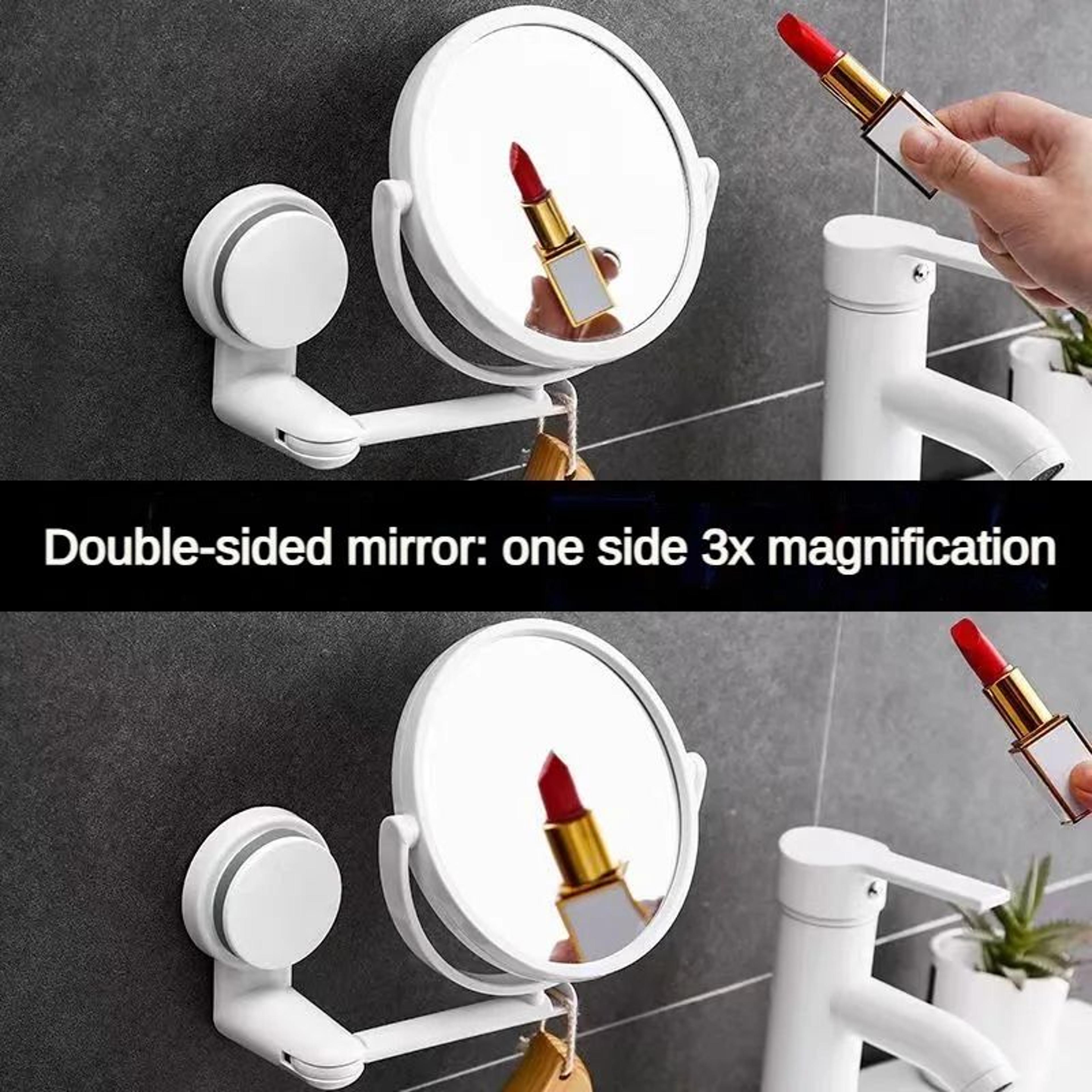 Wall Mounted 360 Degree Rotating Makeup And Shaving Mirror 2