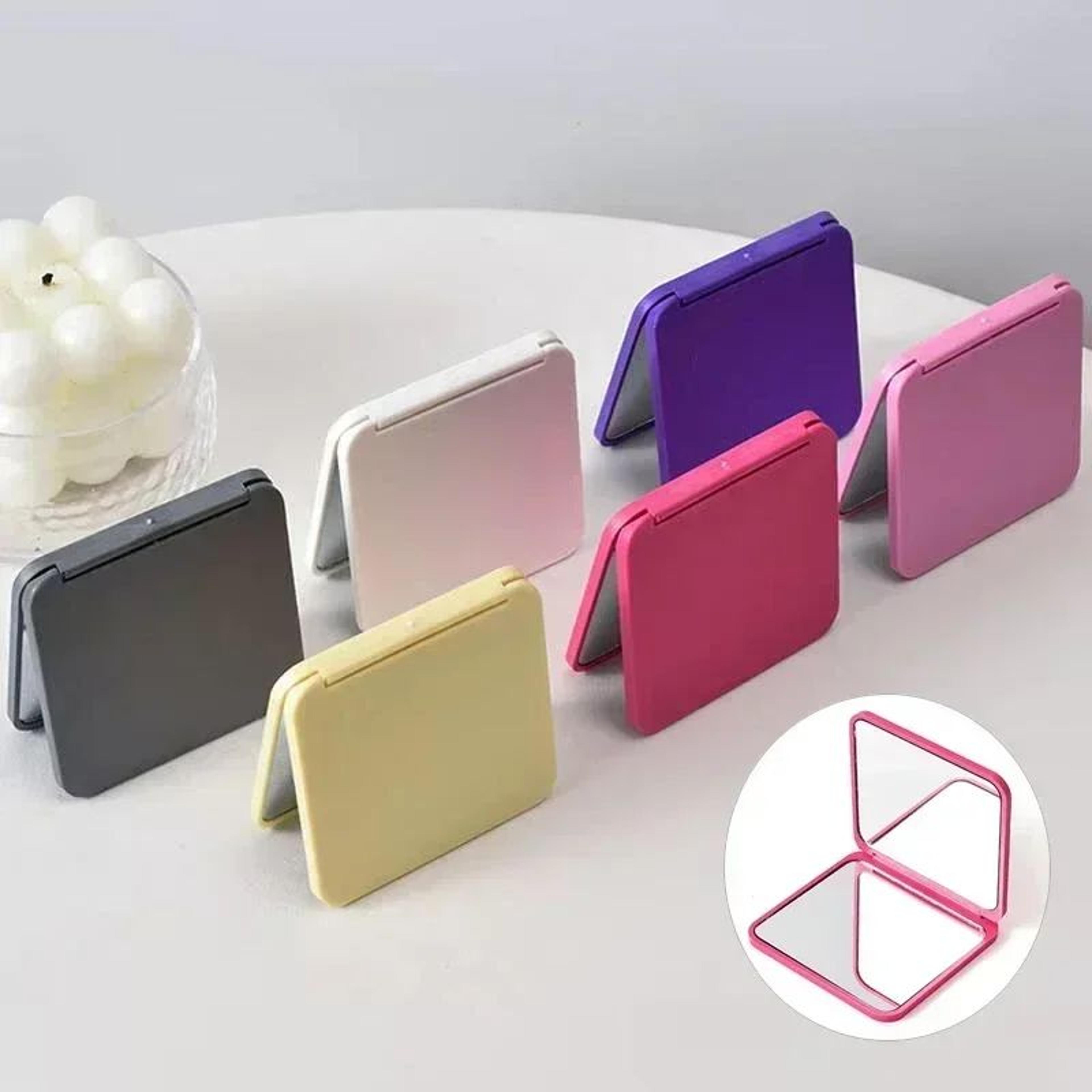square double sided portable pocket makeup mirror