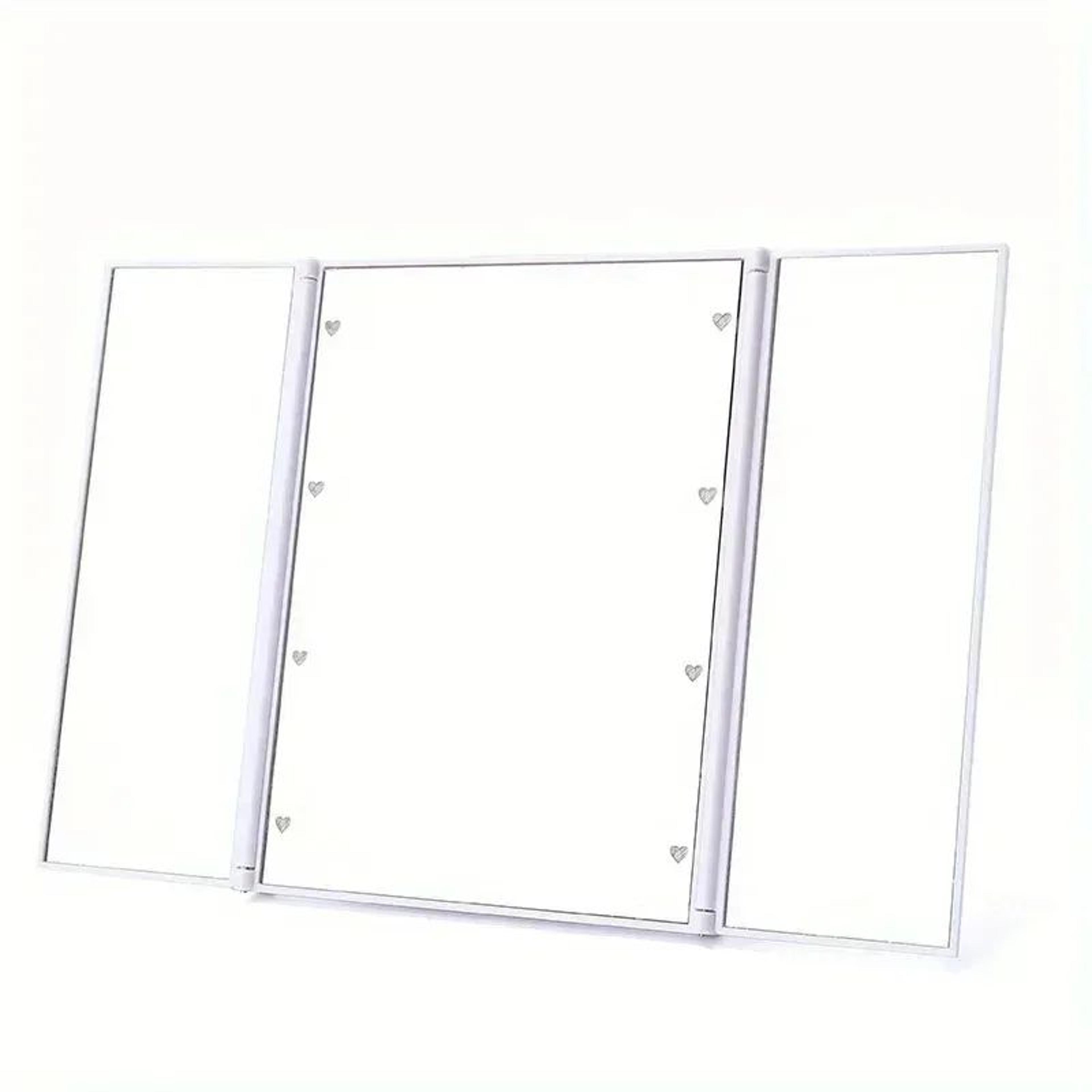 3 Way Mini Folding LED Travel Makeup Mirror With Stand 8