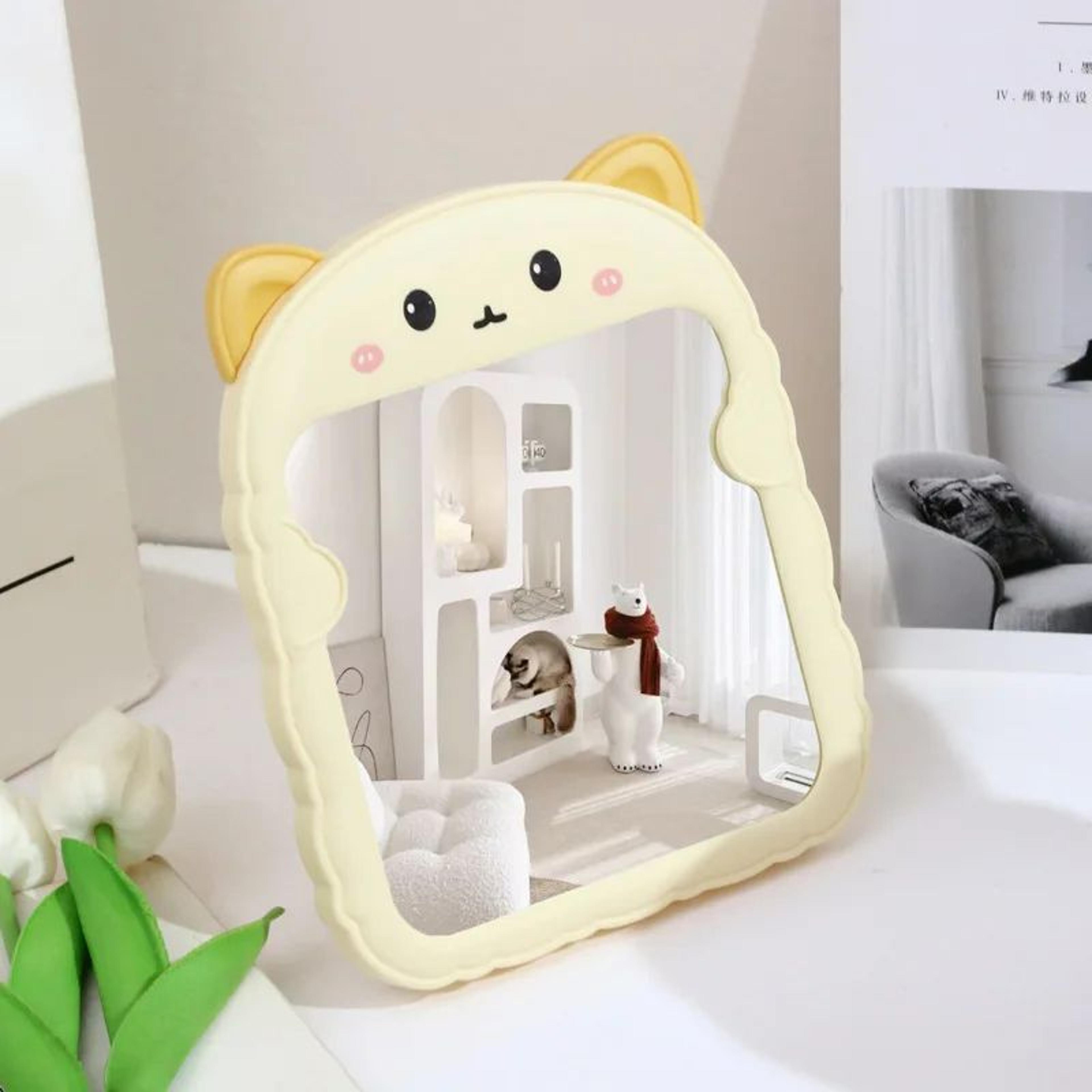 Cute Cat And Bear Ear Foldable Desktop Vanity Mirror 7