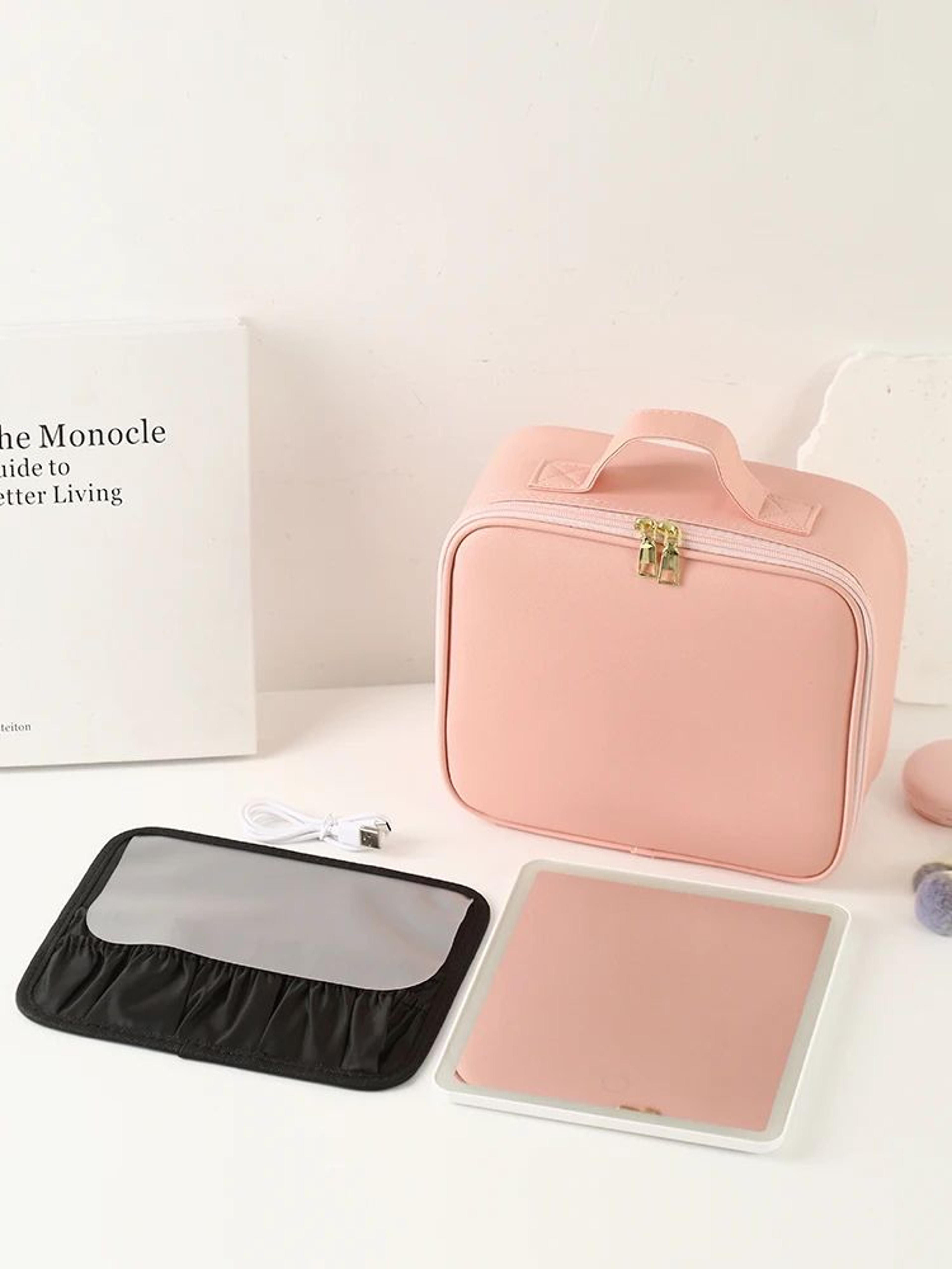 LED Lighted Makeup Bag With Mirror And Adjustable Dividers 4