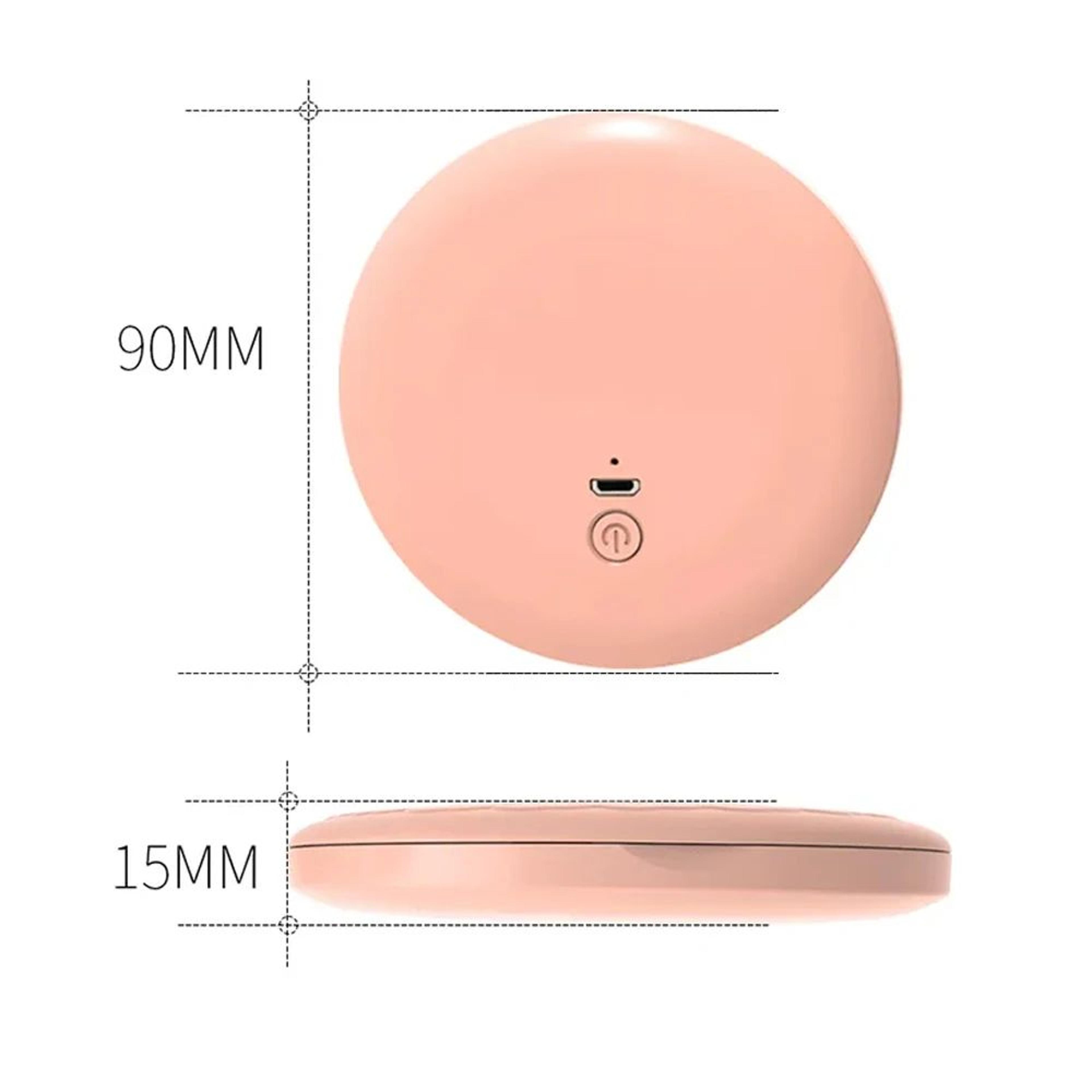 Round LED Folding 2X Magnifying Portable Makeup Mirror 4