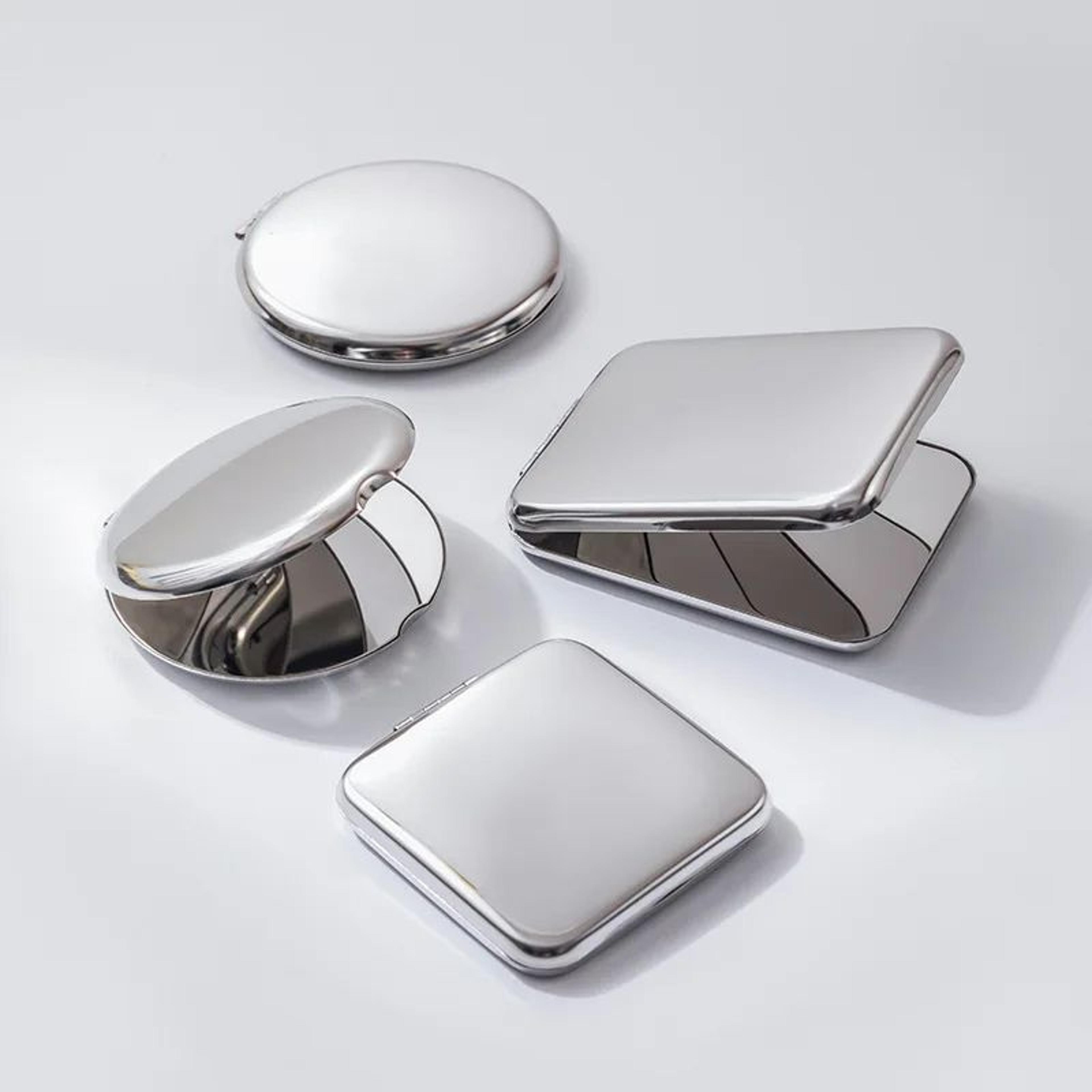 Foldable Stainless Steel Double Sided Pocket Makeup Mirror 0