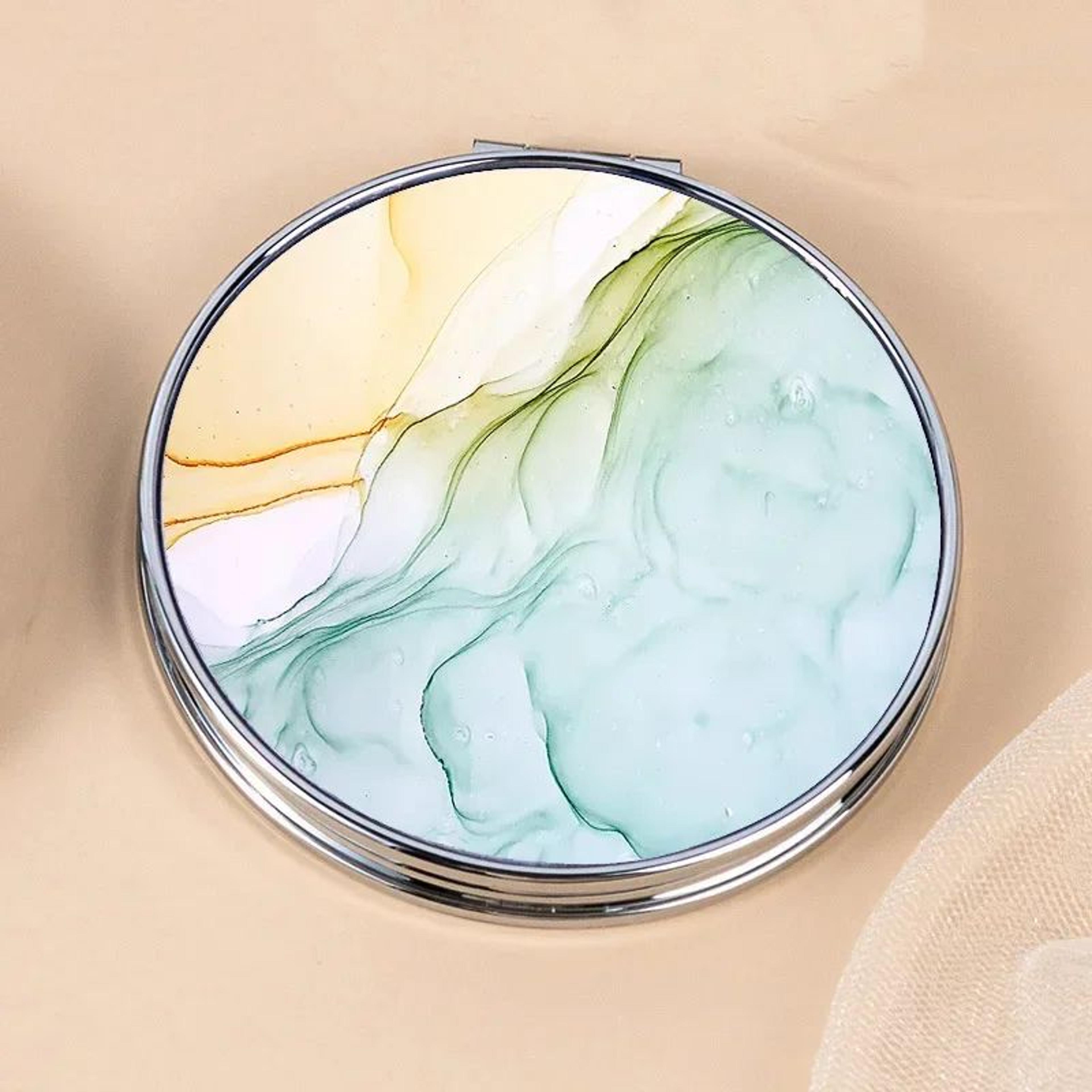 Vintage Stripe Mini Compact Portable Makeup Mirror 9