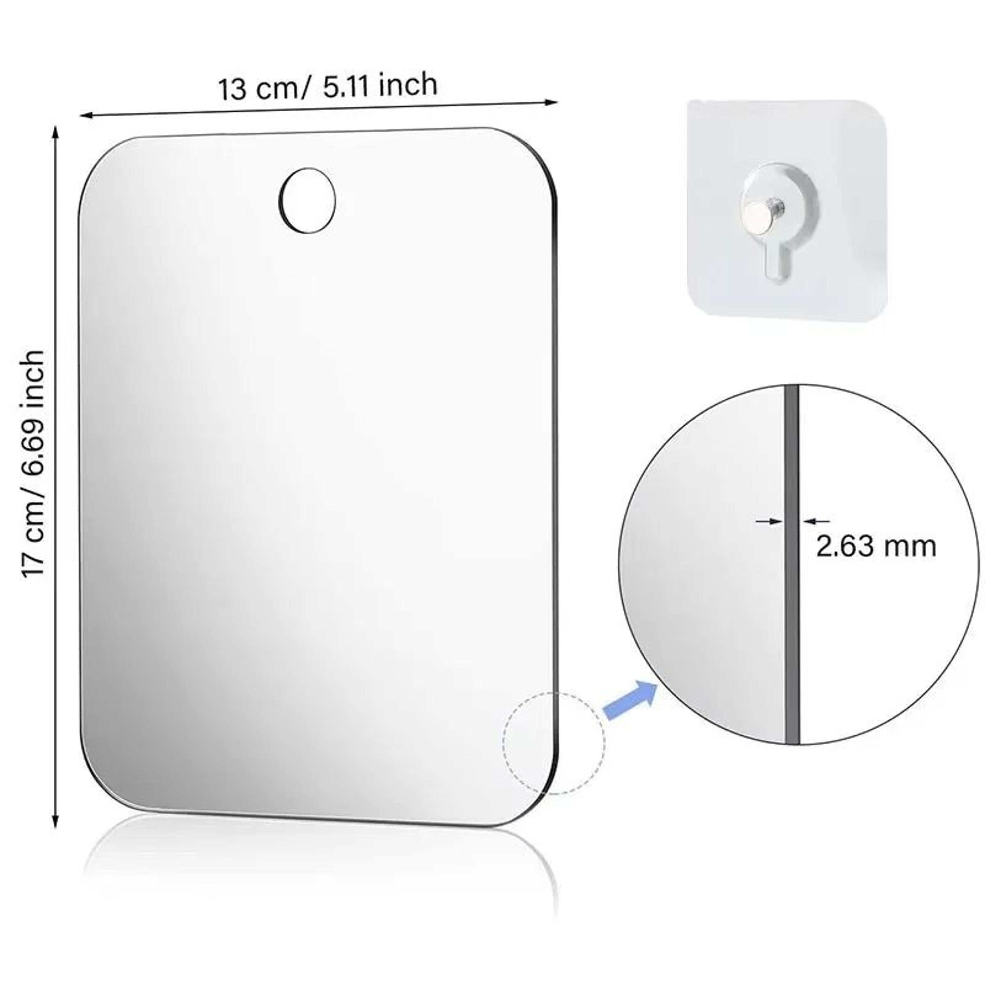 Large Fogless Acrylic Bathroom Shower Mirror Set 7