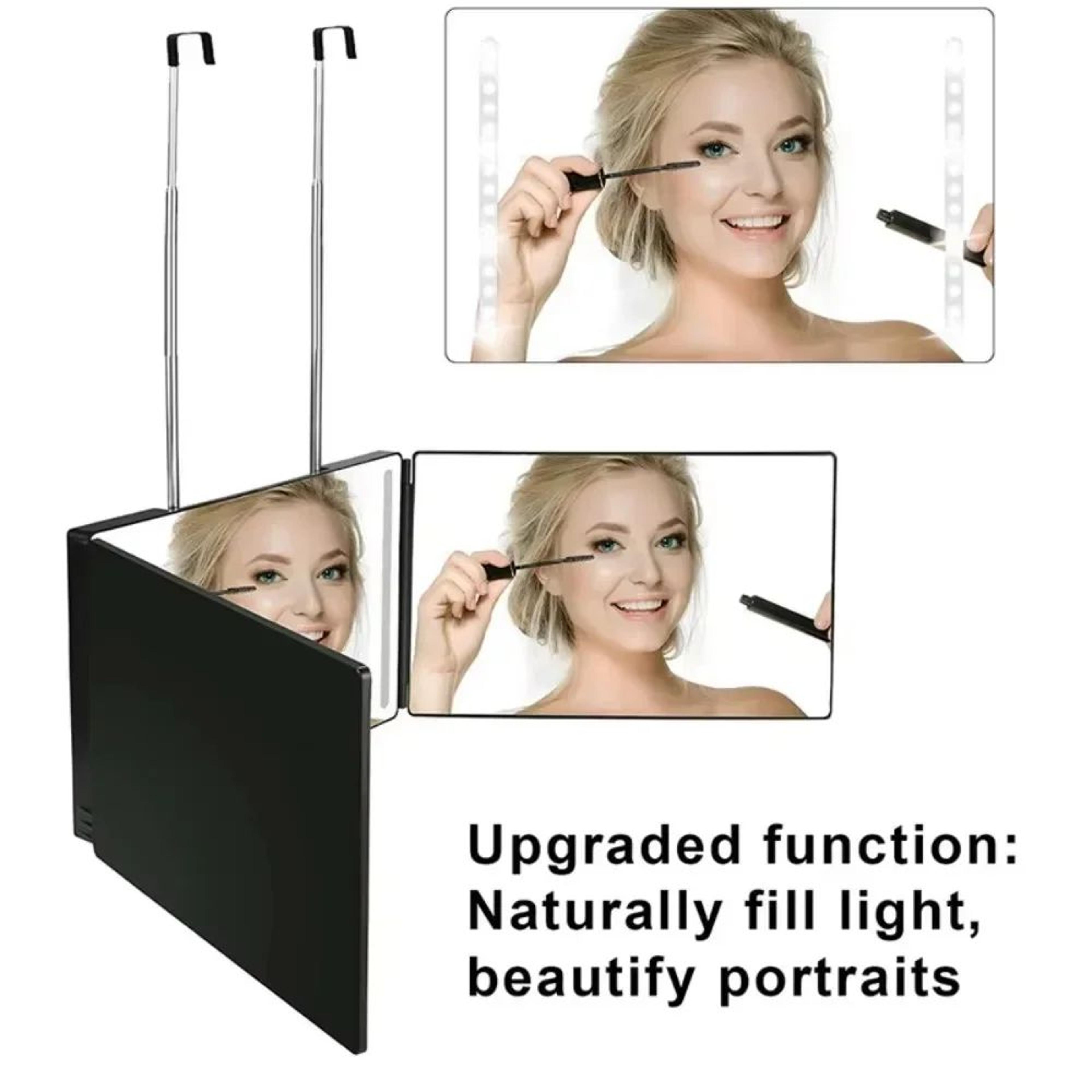 LED Trifold 3 Way Self Haircut Mirror With Adjustable Height 1