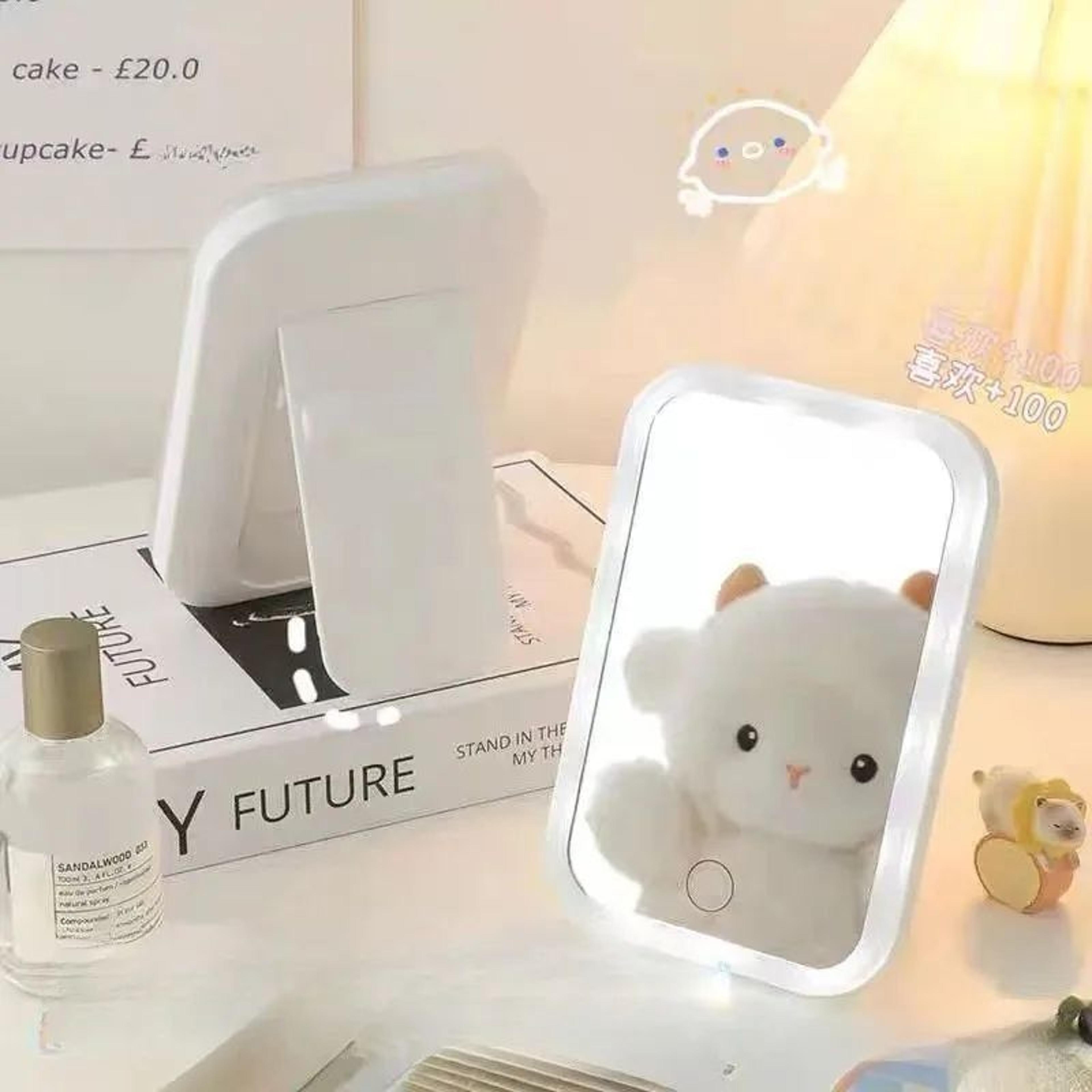 Modern LED Desktop Makeup Mirror For Vanity And Dorm 3