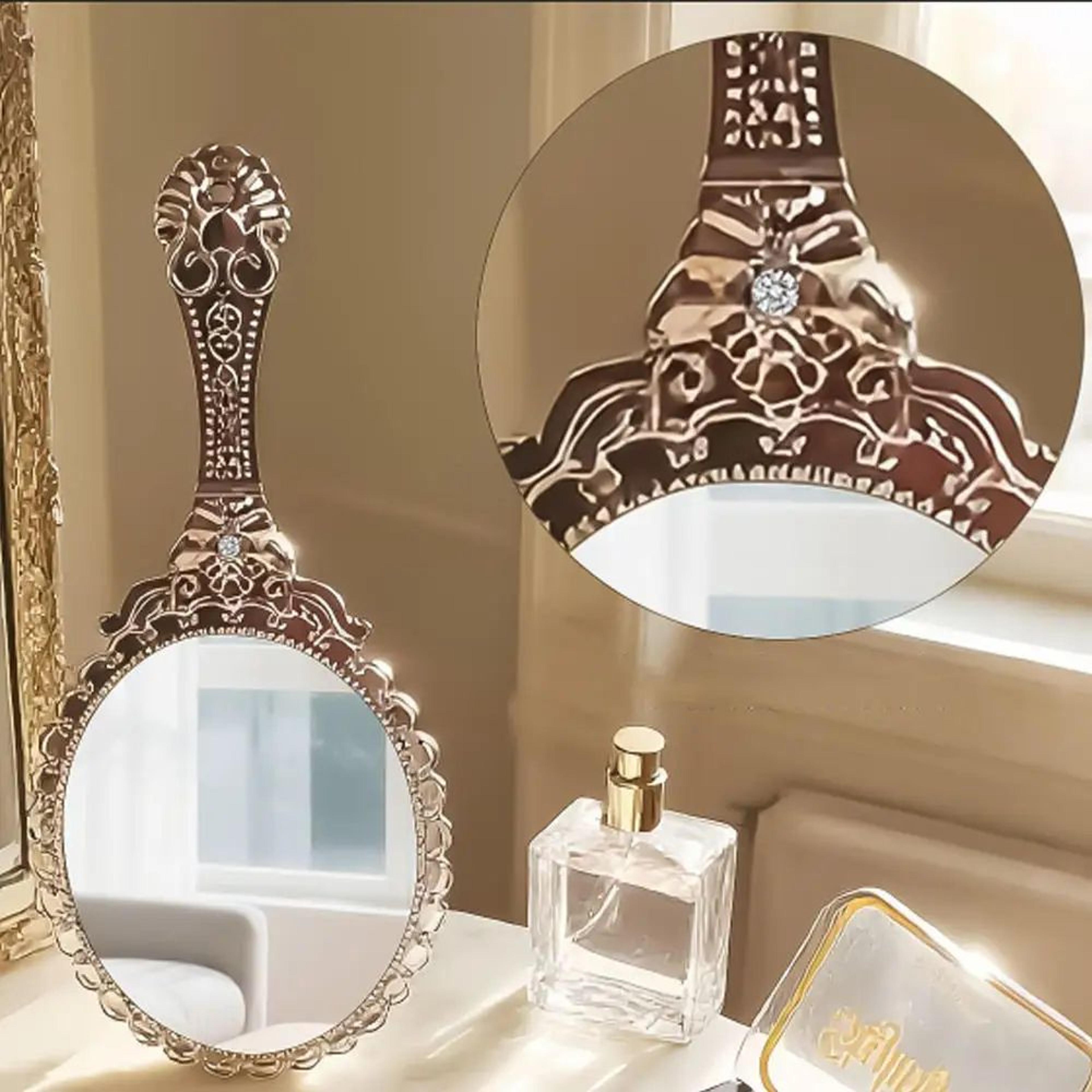 Vintage Court Style Portable Cosmetic Makeup Mirror 11