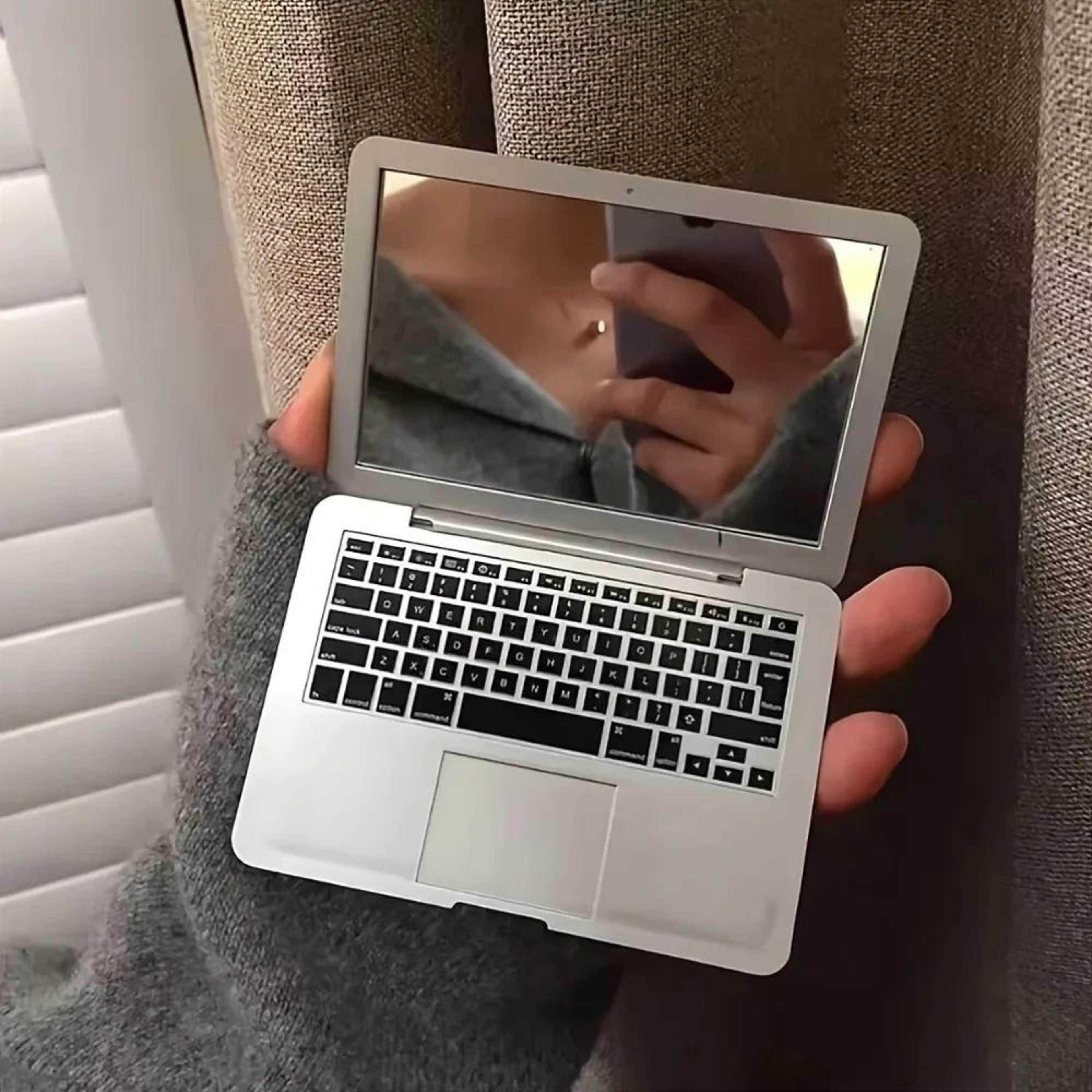 Mini Laptop Shaped Foldable Pocket Makeup Mirror 7