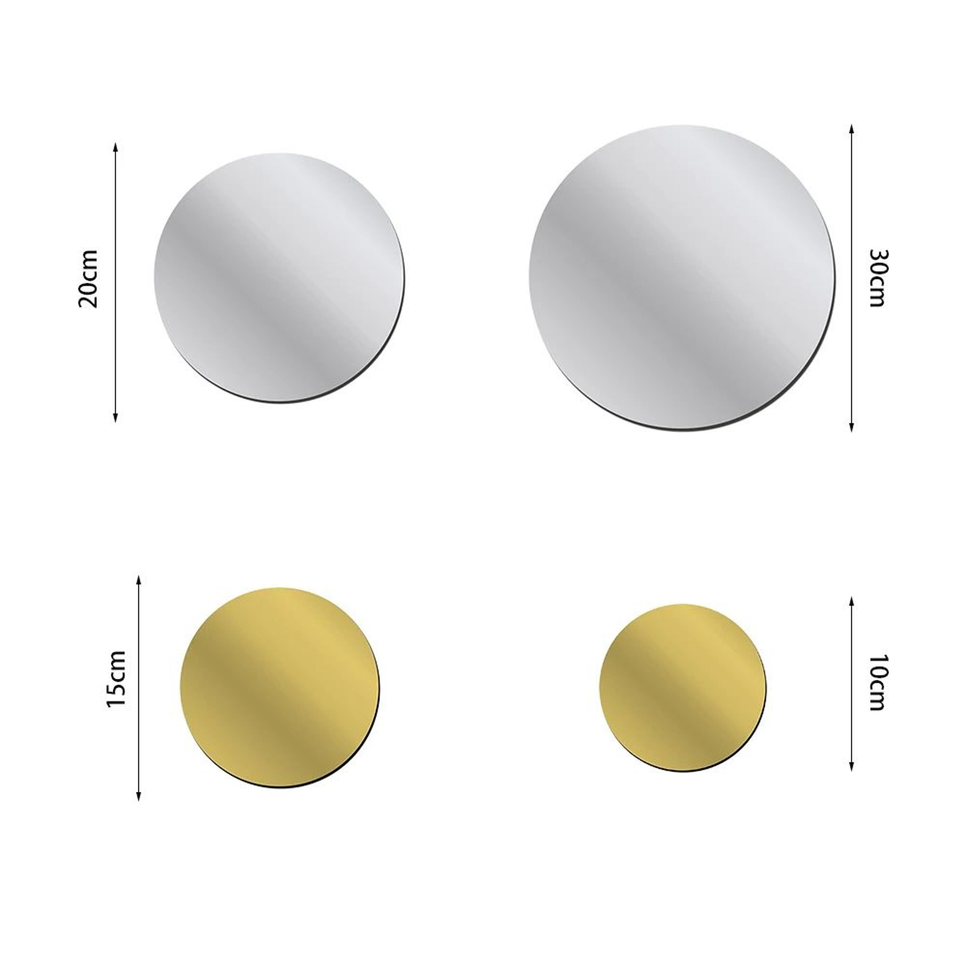 Round Self Adhesive Acrylic Mirror Wall Stickers 5