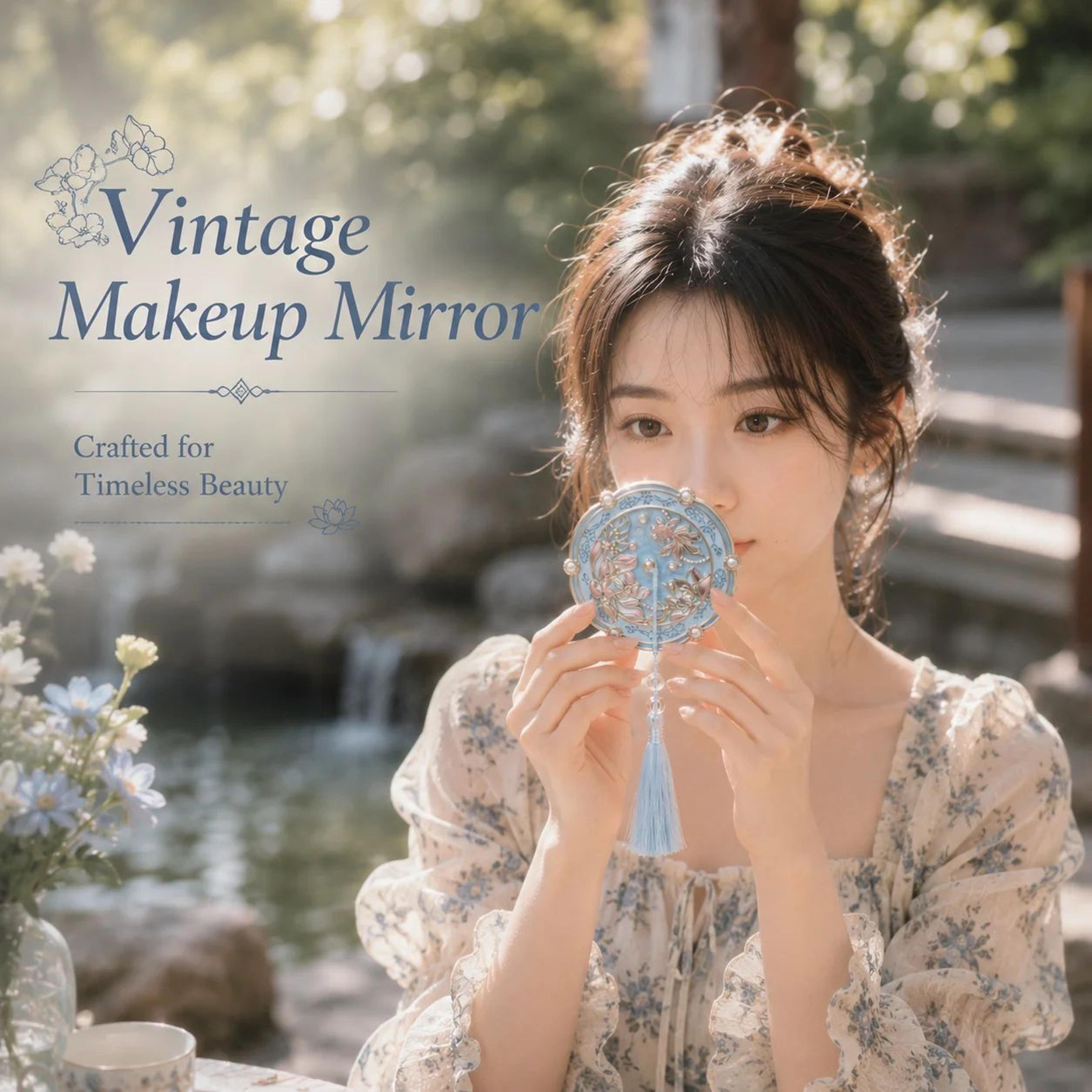 Ancient Chinese Style Portable Makeup Mirror 2