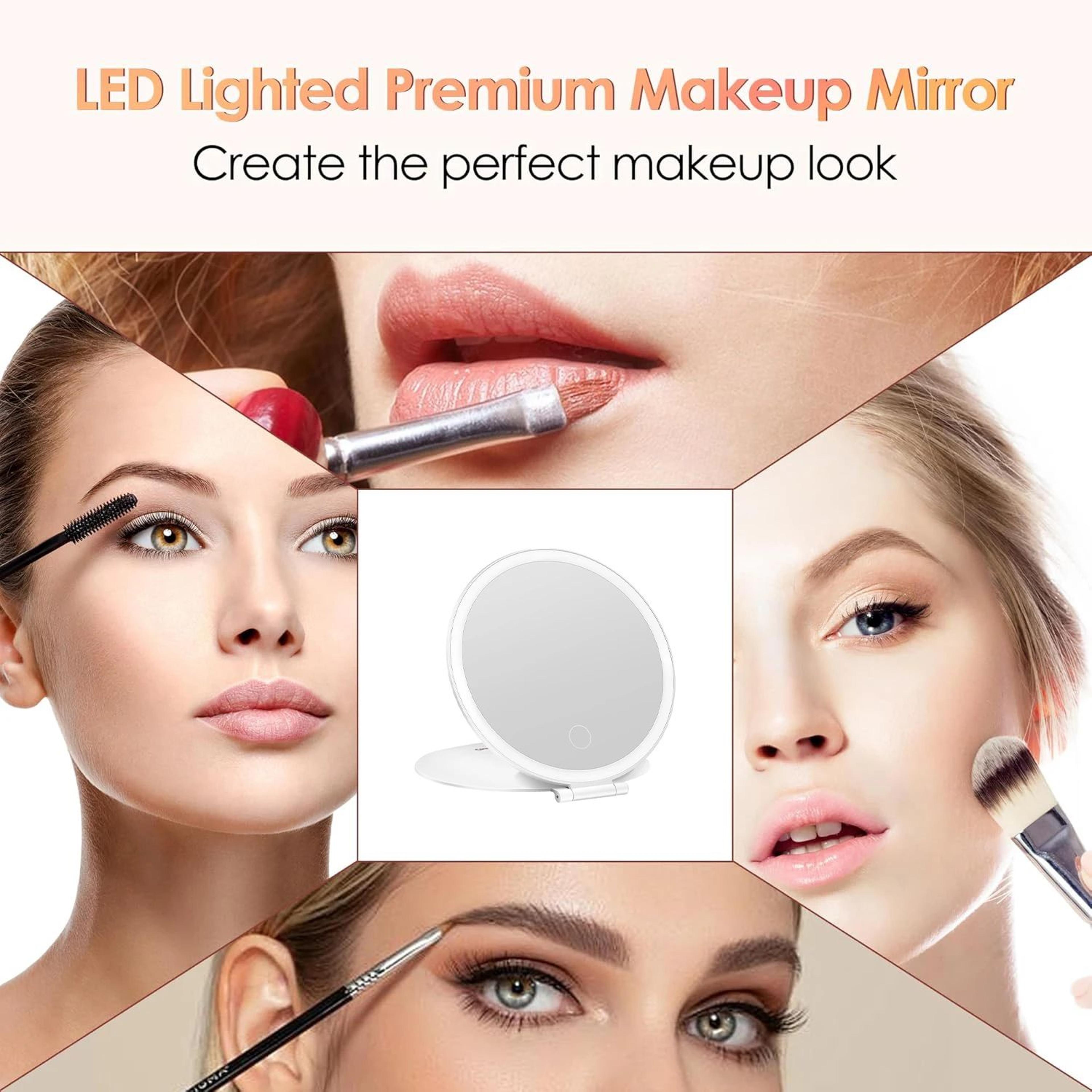 7 Inch Rechargeable LED Folding Travel Makeup Mirror 2