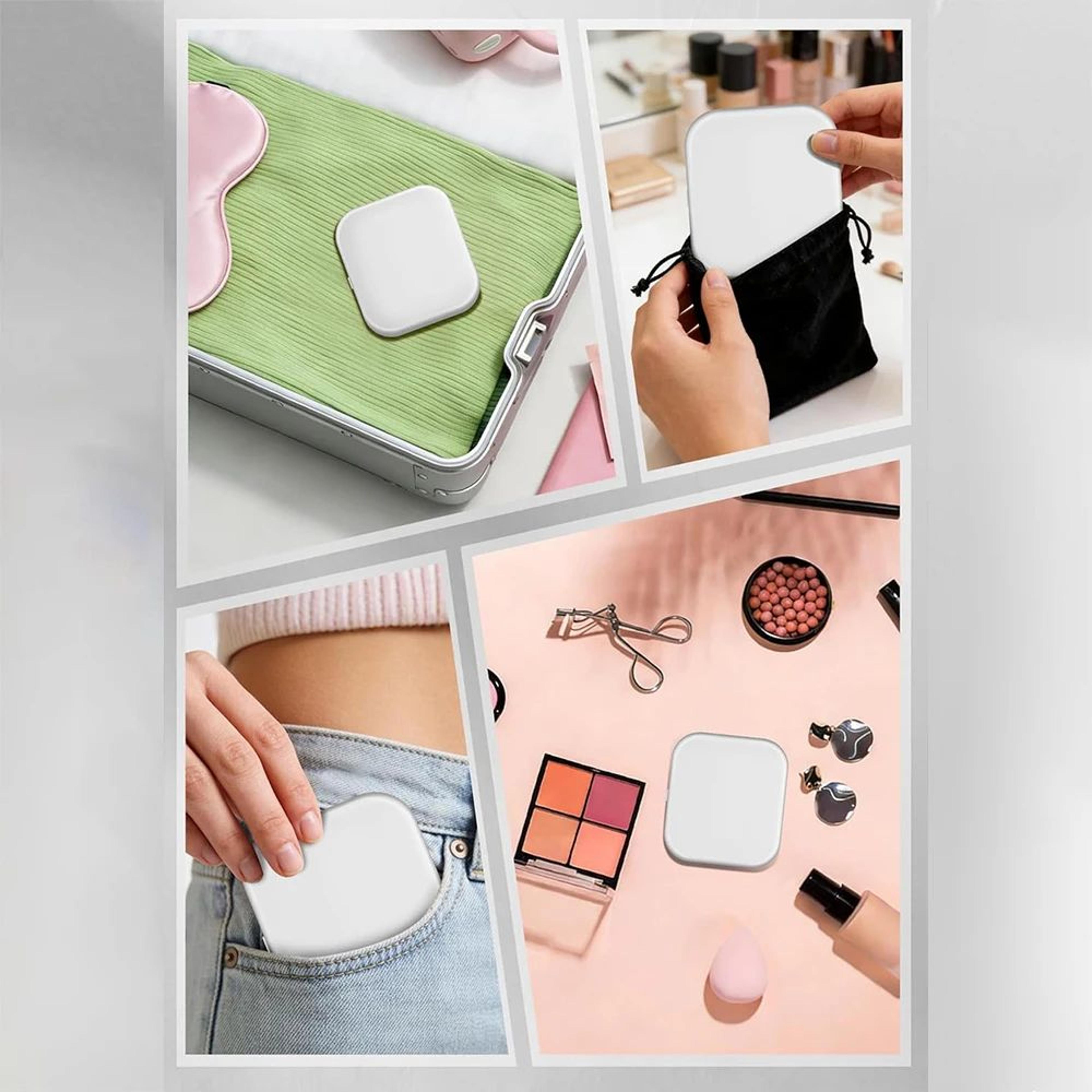 Double Sided LED Makeup Mirror With 1X And 10X Magnification 5