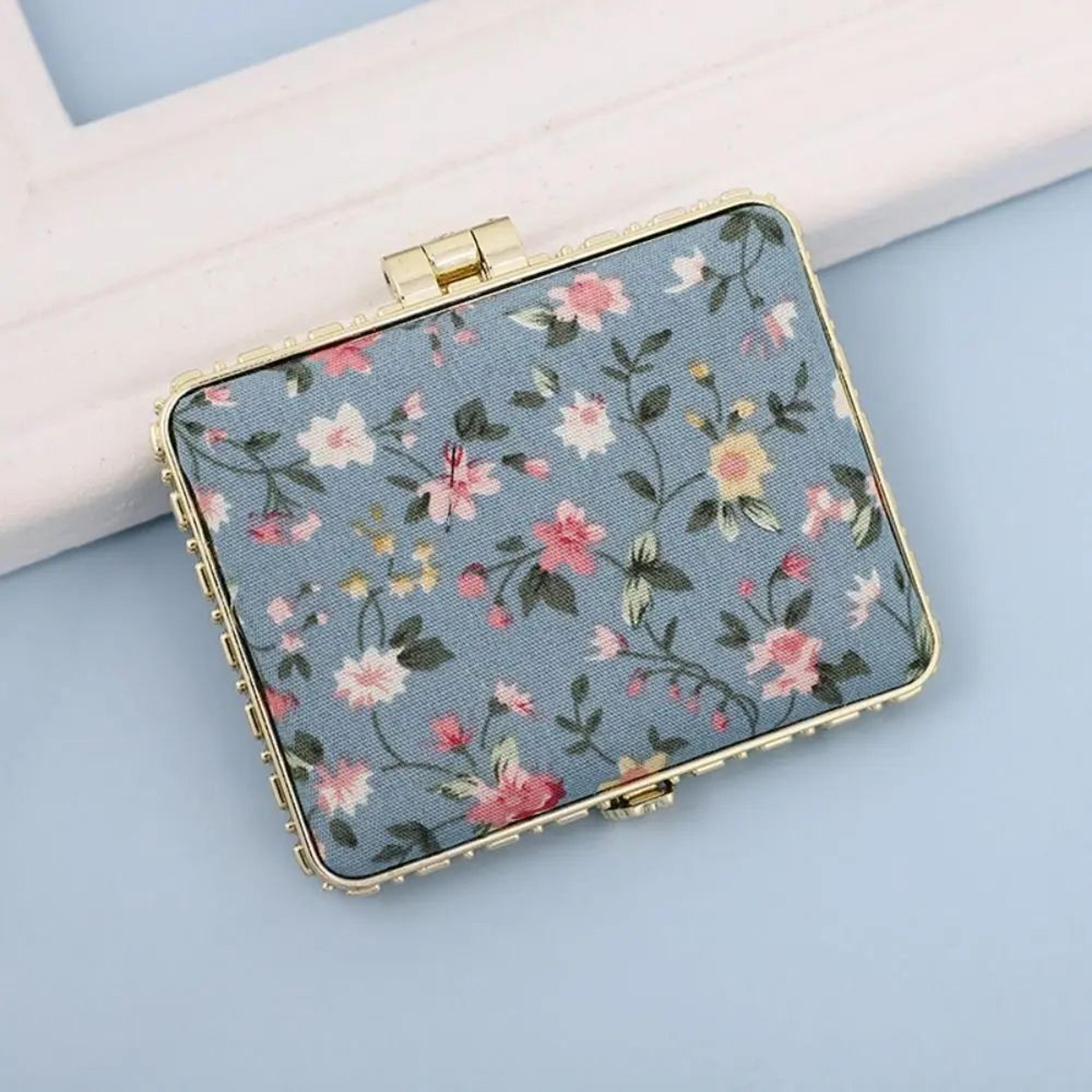 Vintage Floral Foldable Compact Pocket Makeup Mirror 13