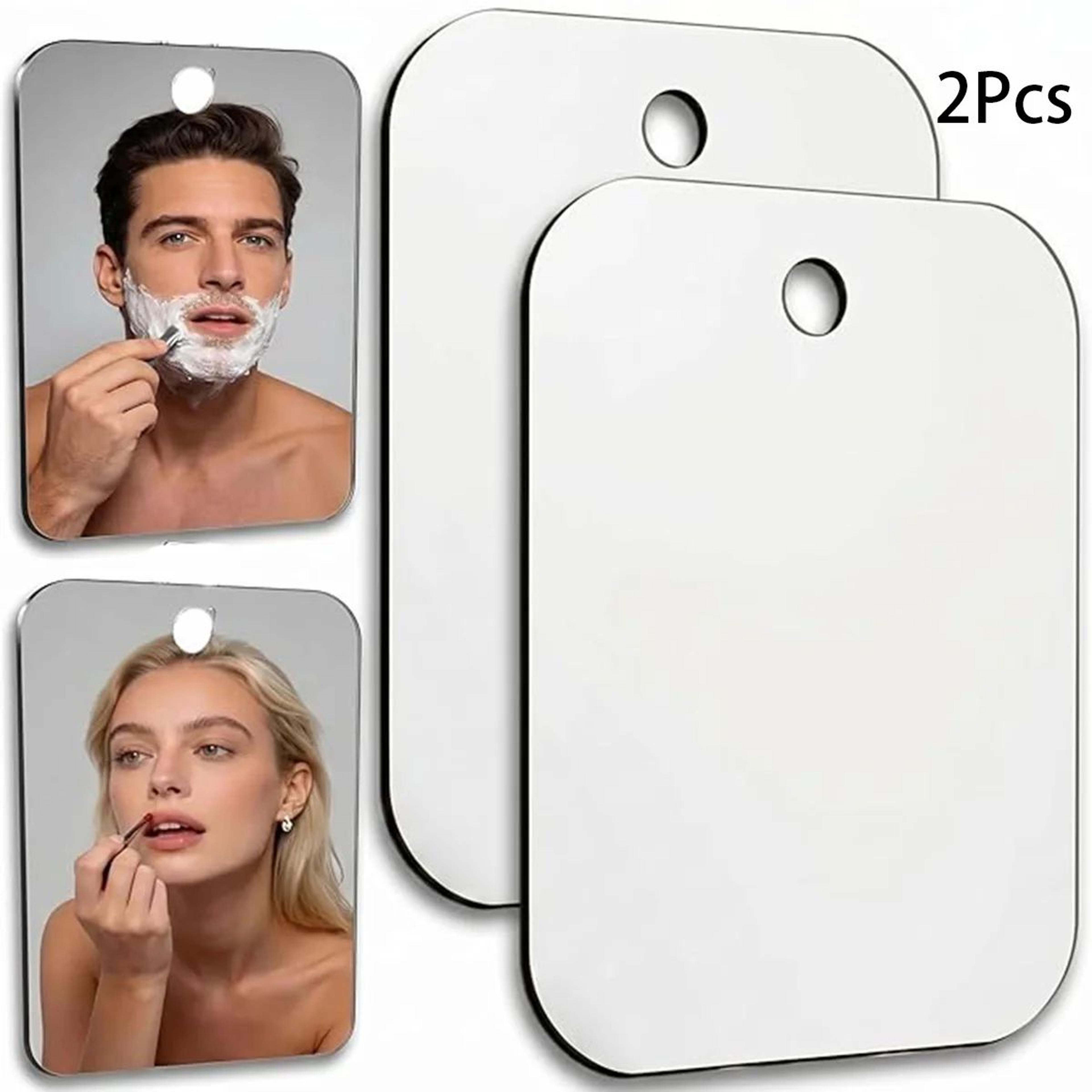 2 piece thickened acrylic shower and shaving mirror set