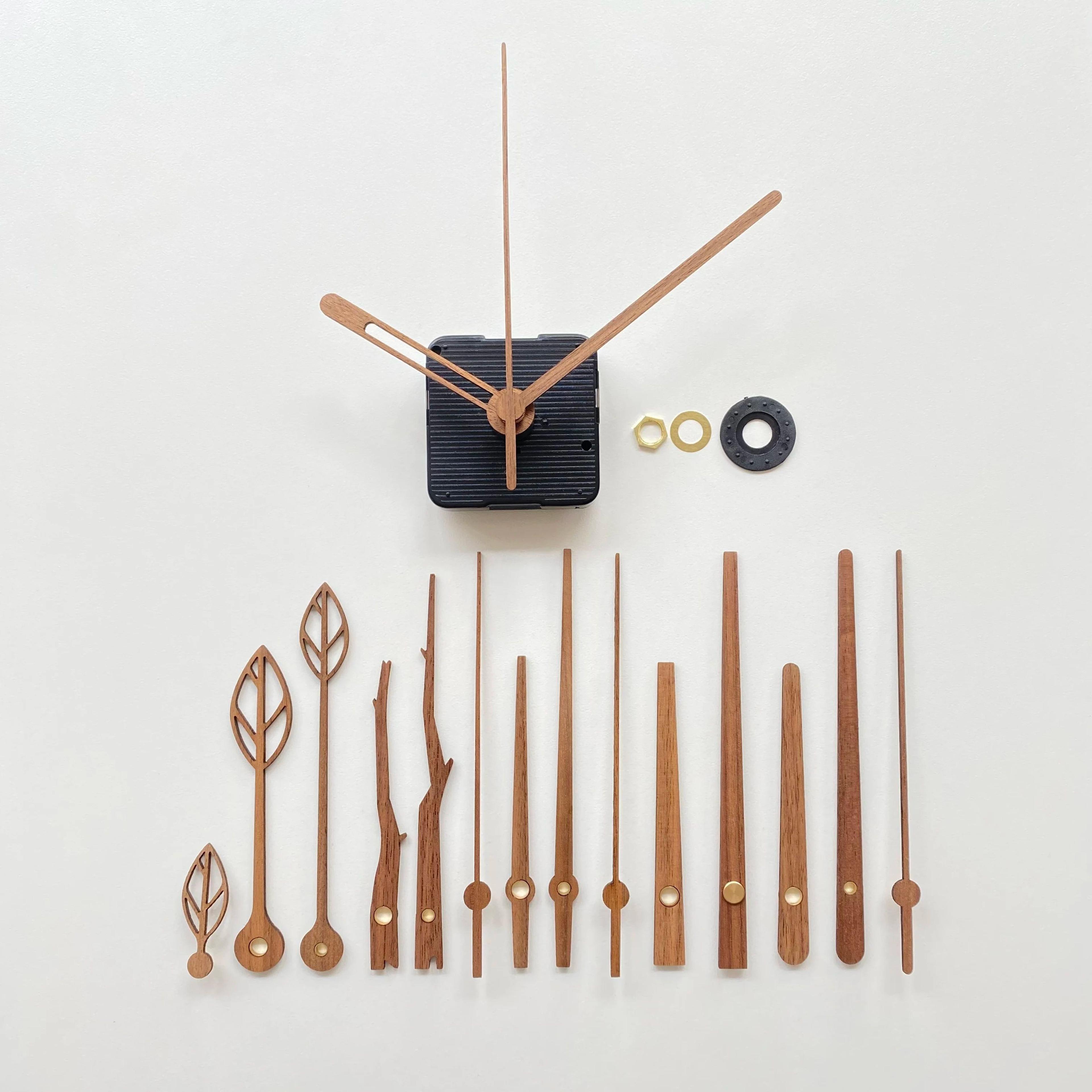 Silent High Torque Quartz Clock Movement Kit With Wooden Hands 0