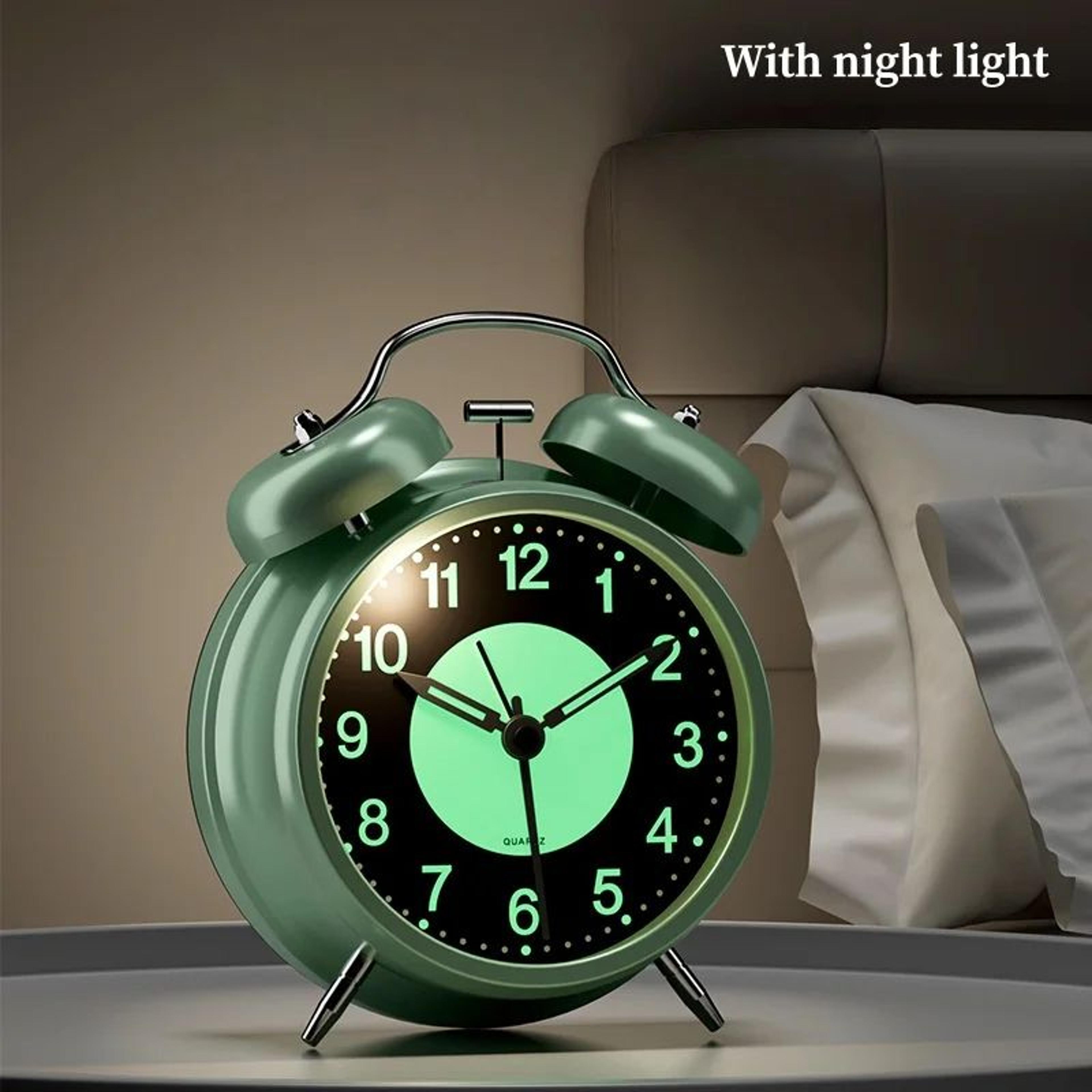 3 Inch Luminous Battery Powered Alarm Clock With Night Light 0