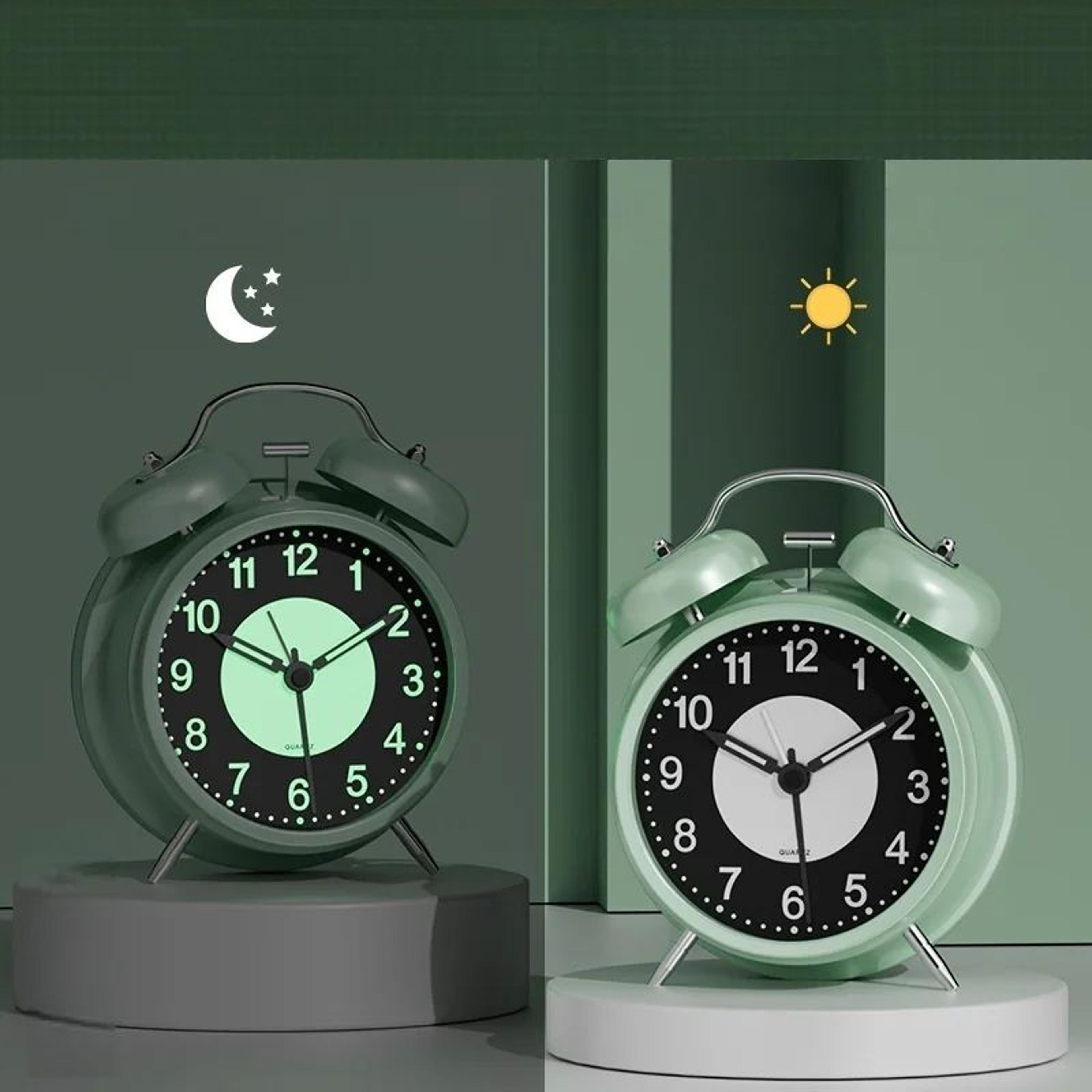 3 Inch Luminous Battery Powered Alarm Clock With Night Light 8