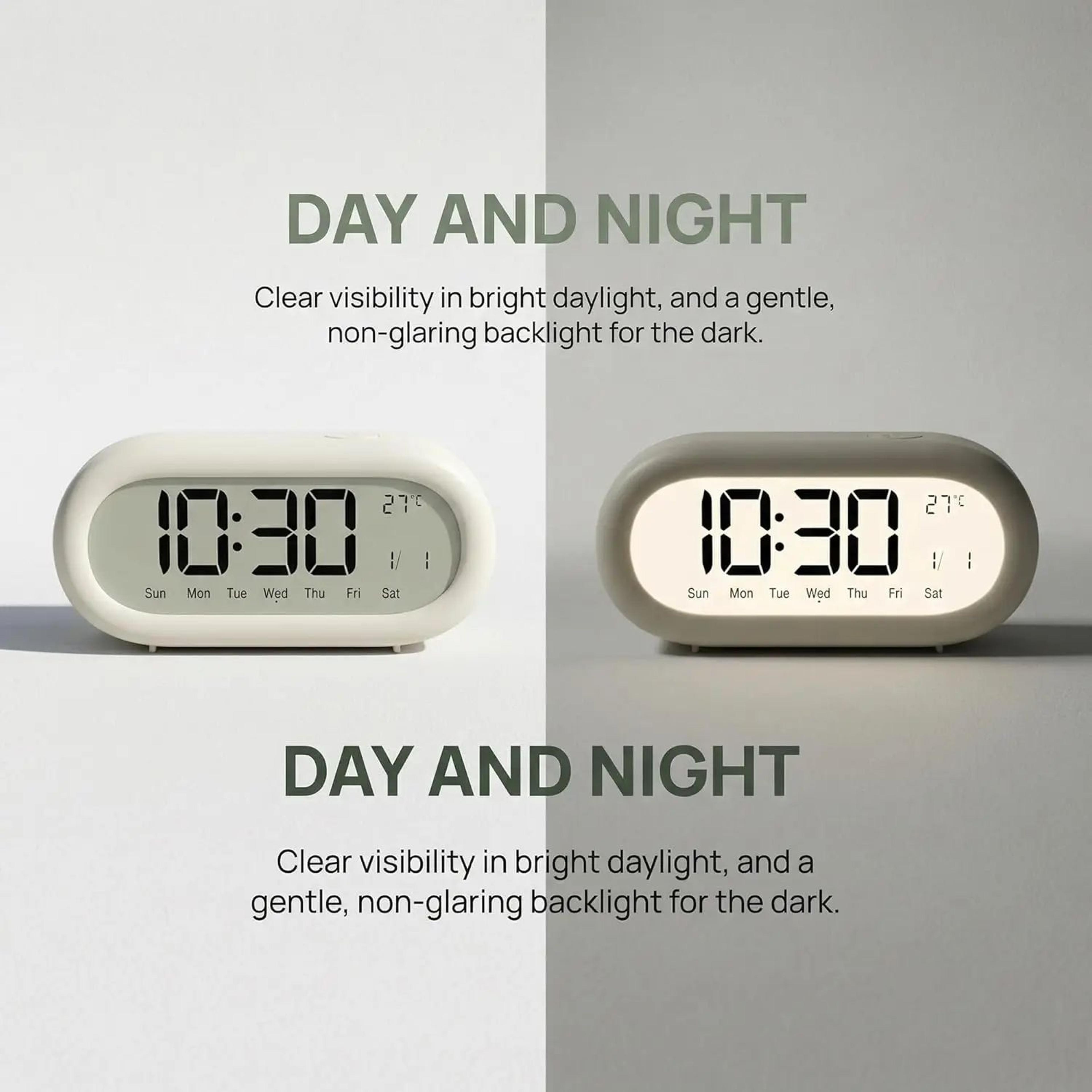 Digital LCD Alarm Clock With Temperature And Humidity Display 5
