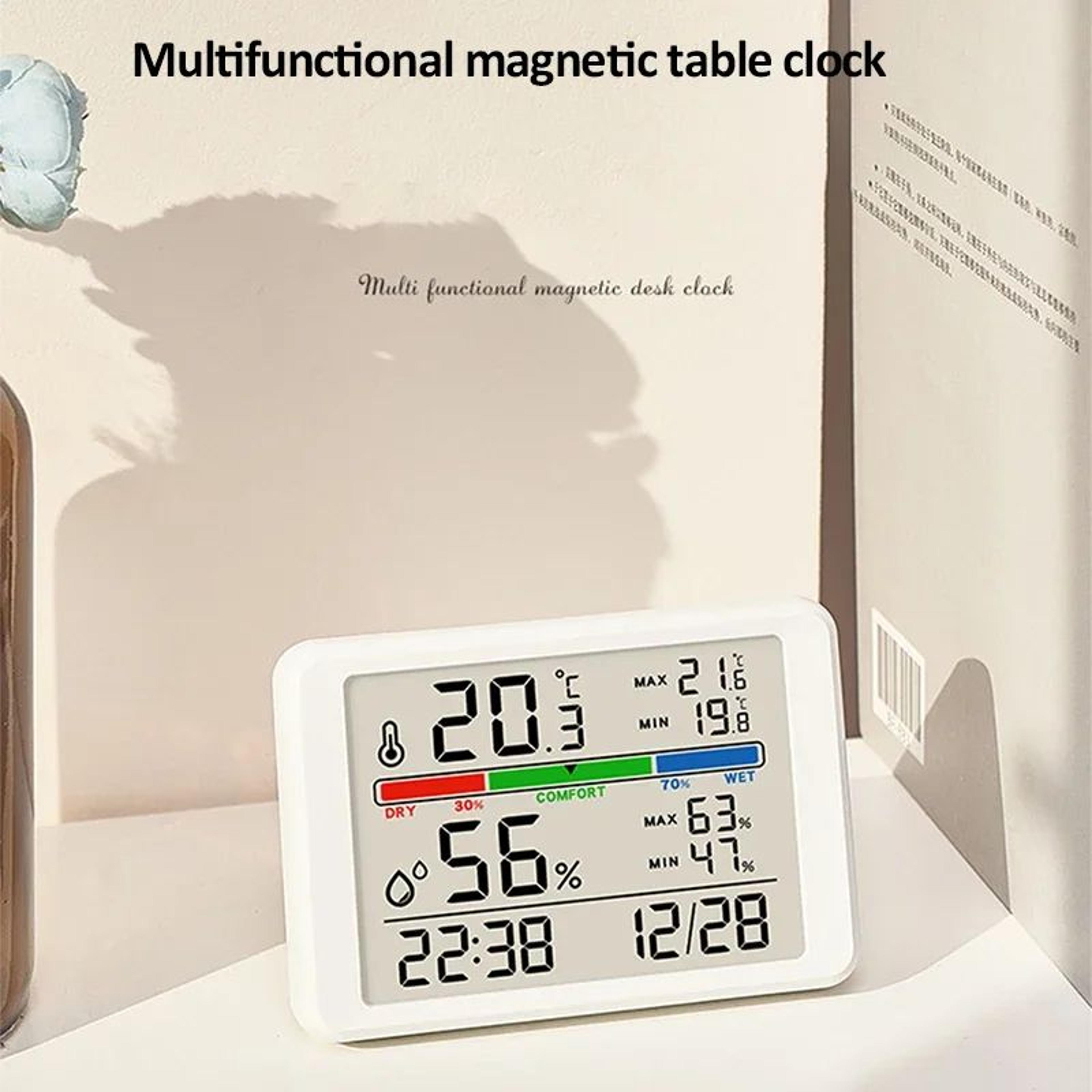 Ultra Thin Magnetic Digital Alarm Clock With Temperature Display 2