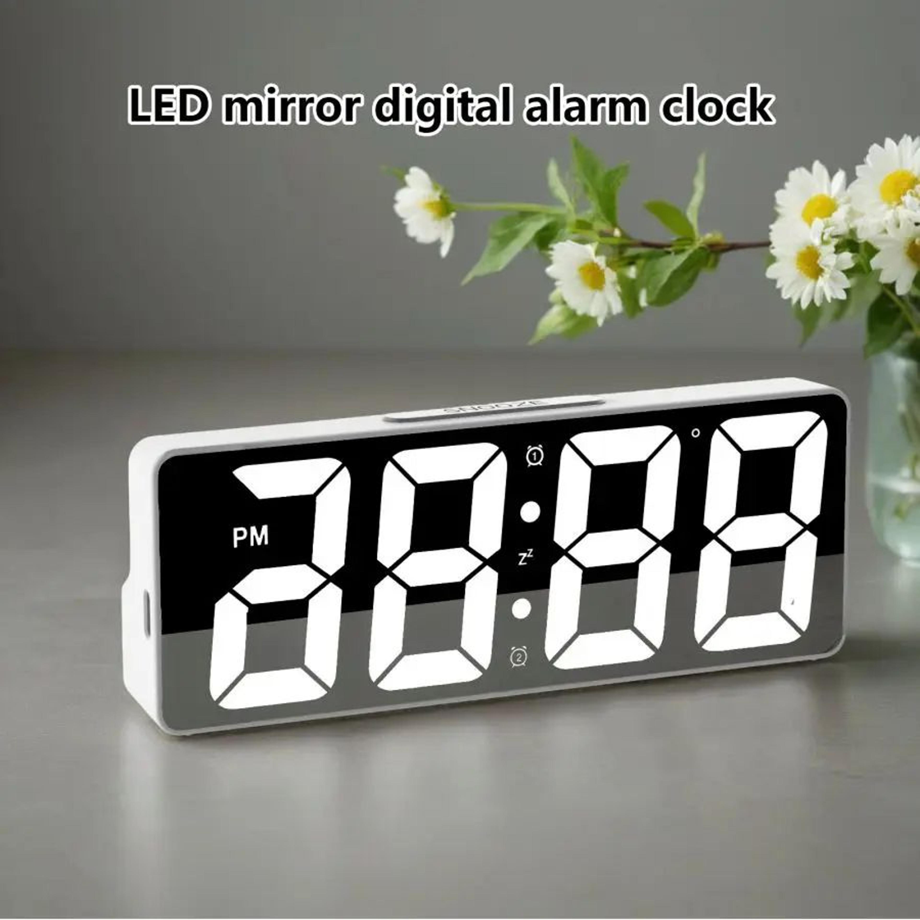 Voice Control LED Digital Alarm Clock With Dual Alarm 6