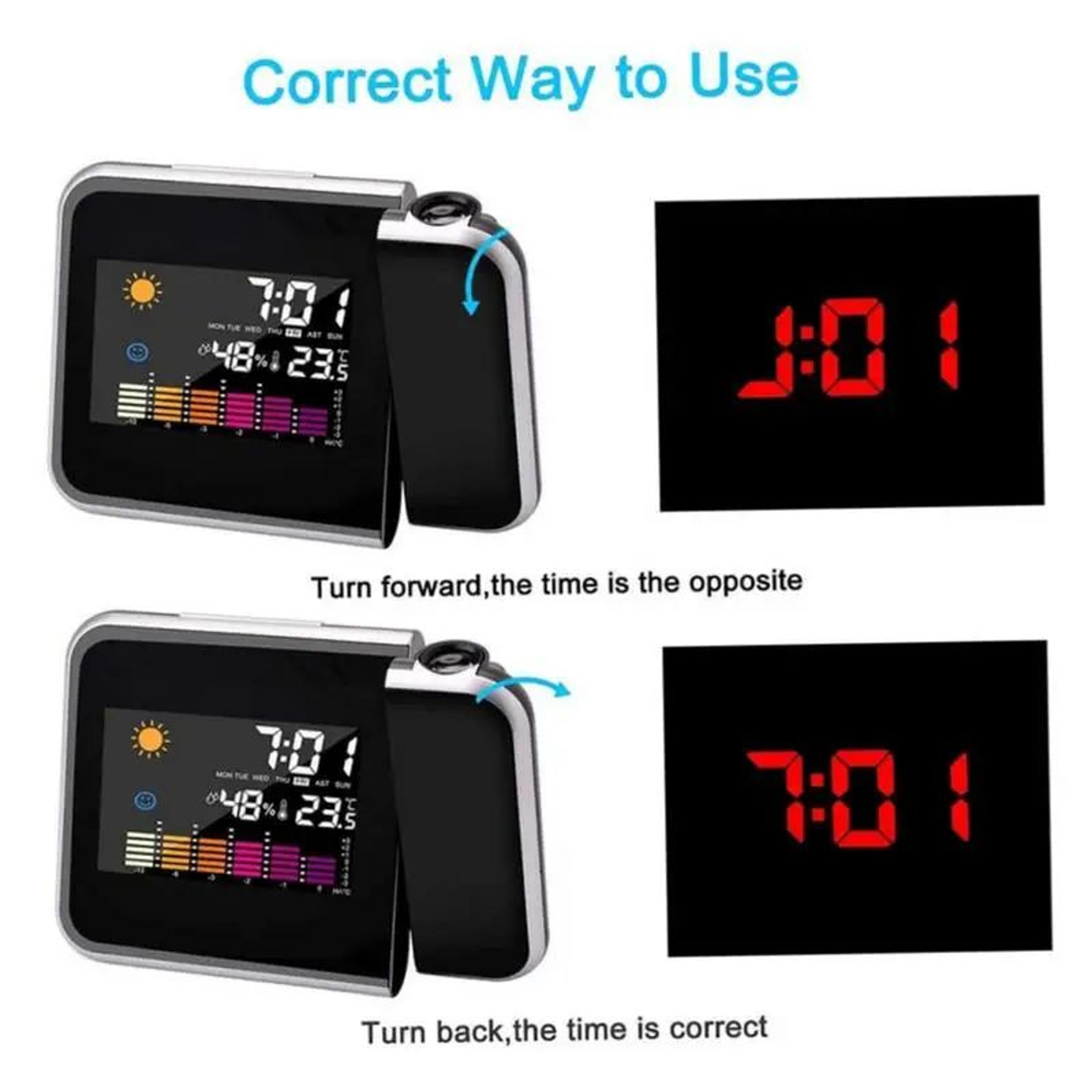 Digital LED Projection Alarm Clock With Adjustable Projector 1