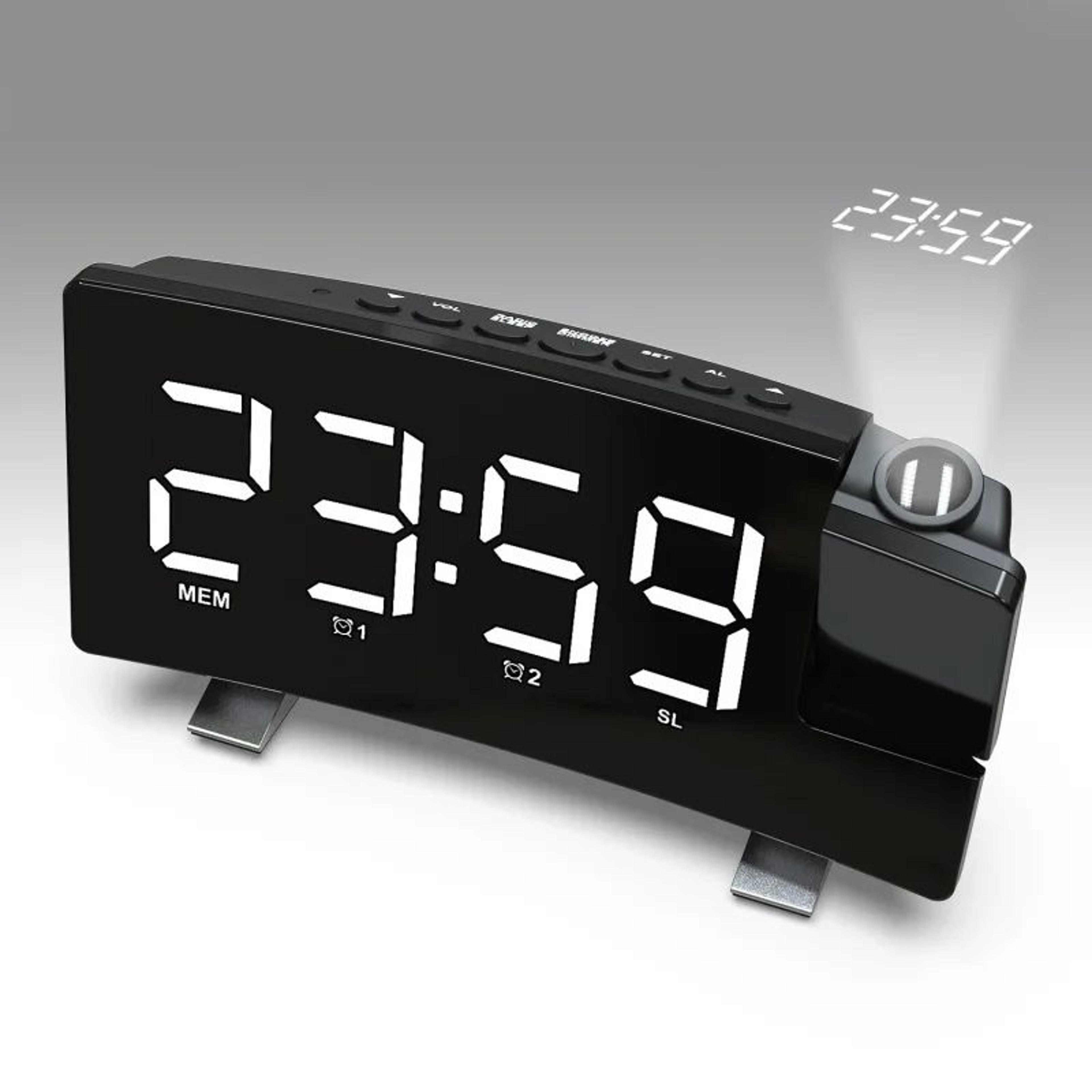 Large LED Projection Alarm Clock With 180 Degree Projector 0