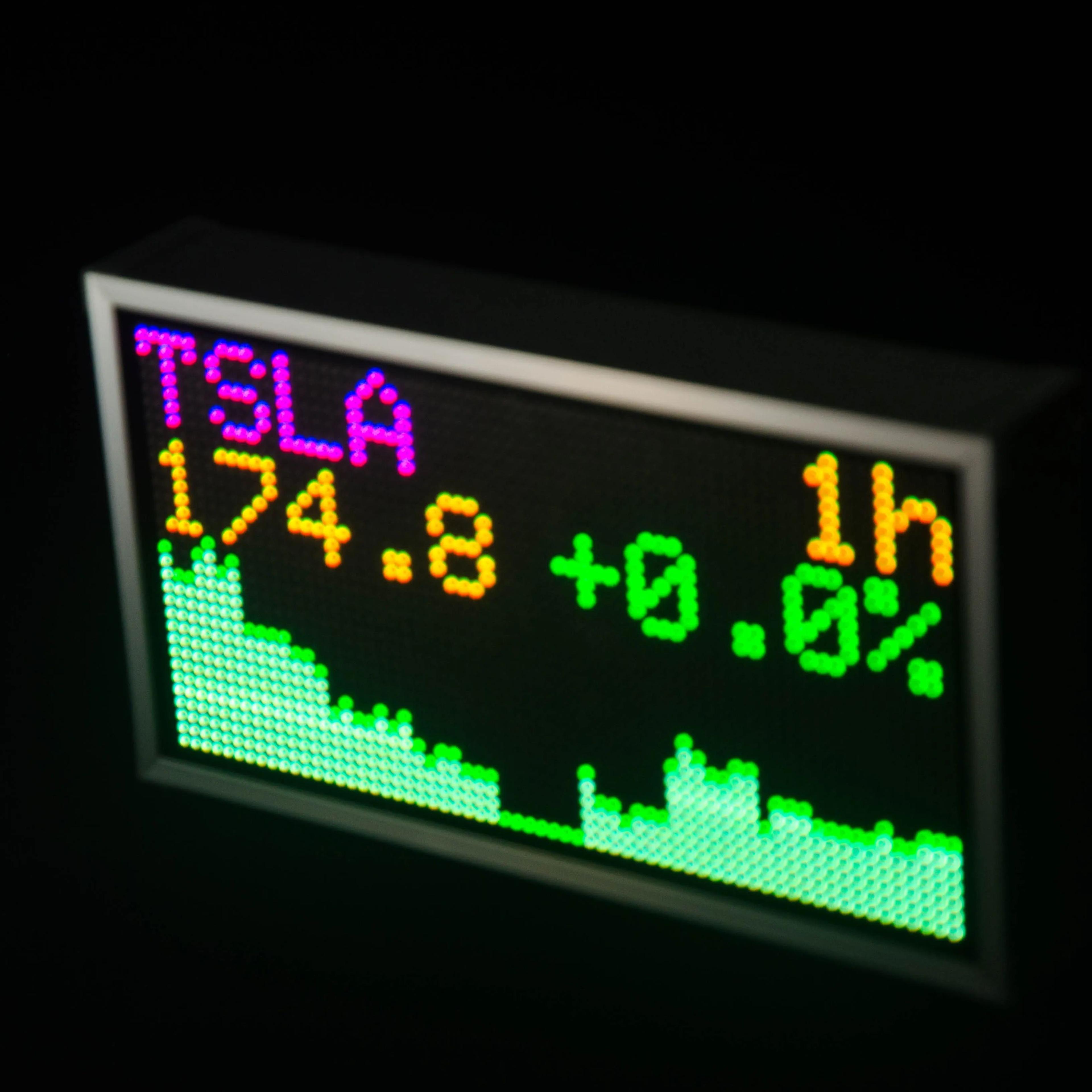GeekMagic 8 Inch Smart Pixel Wall Clock With Weather And Price Ticker 4