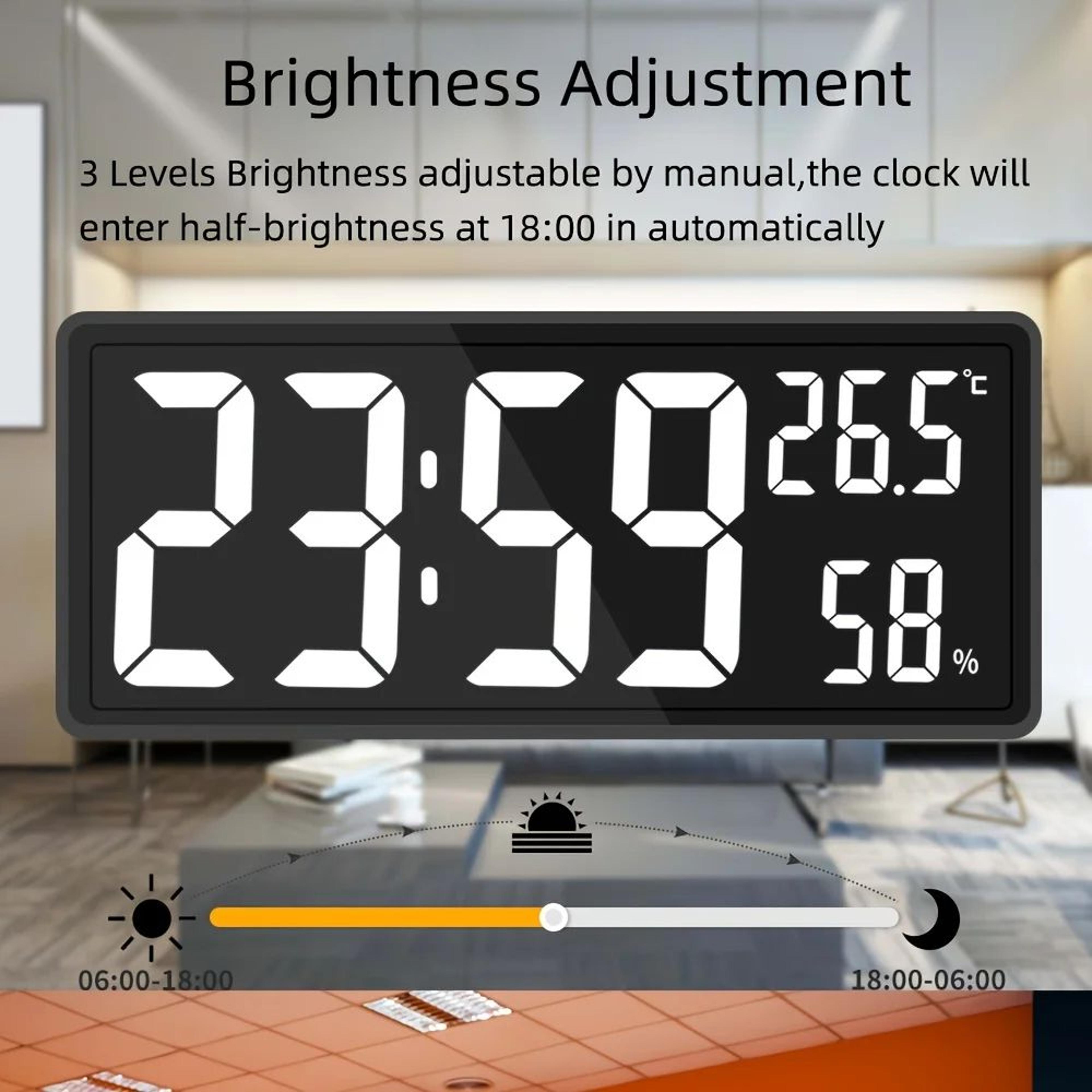 Large Screen LED Digital Wall Clock With Hanging Or Stand Display 4