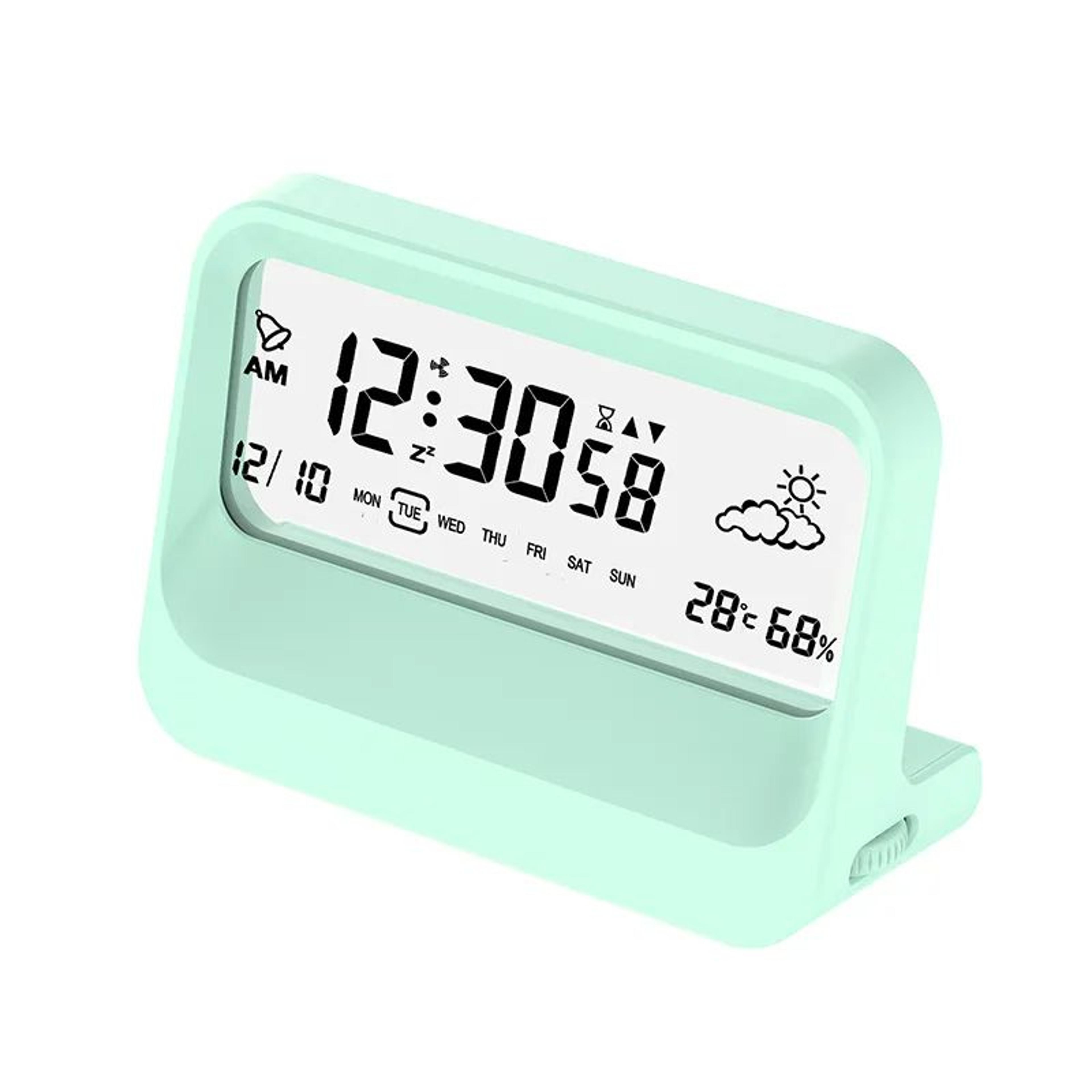 Digital LCD Alarm Clock With Temperature Humidity And Countdown 7