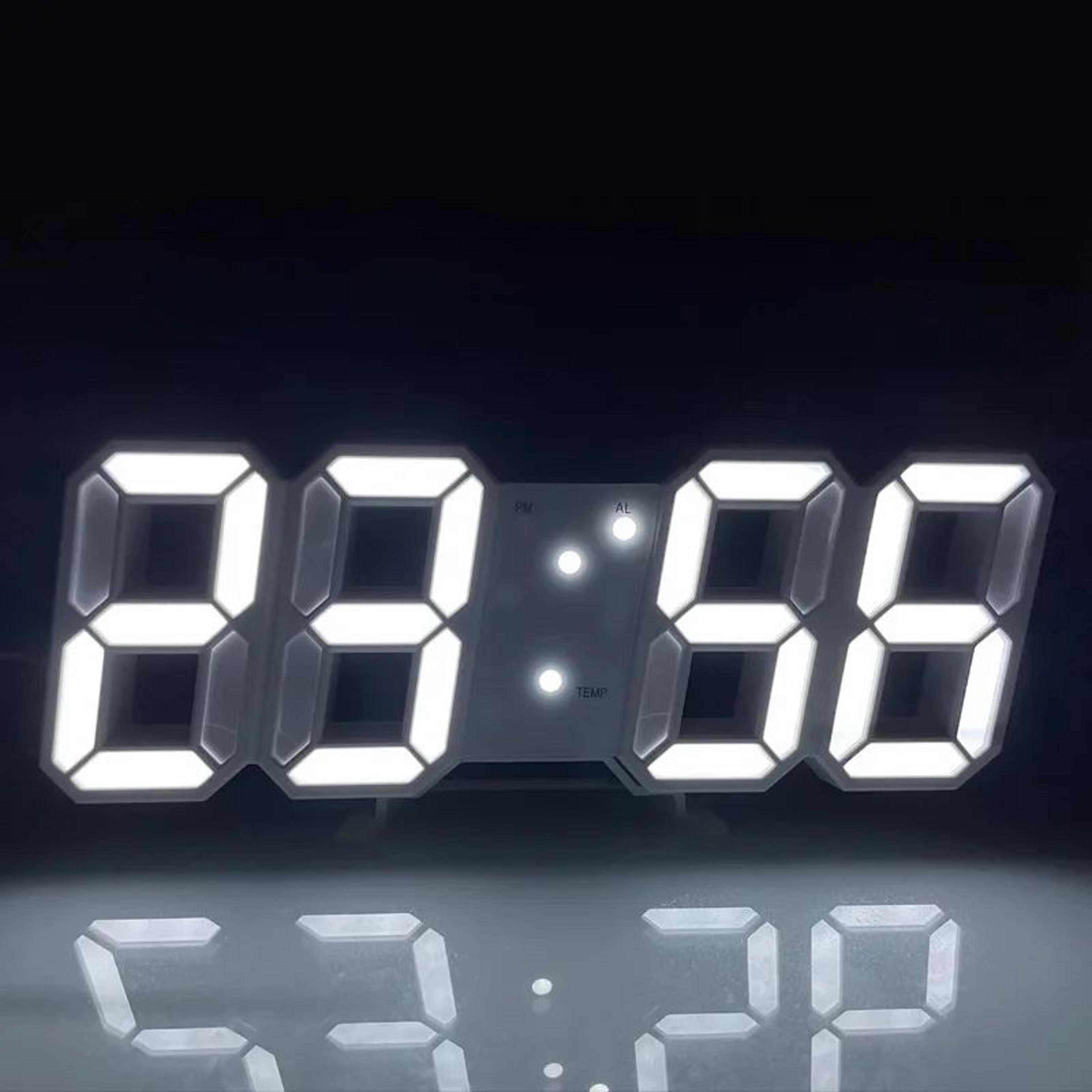 3D LED Digital Alarm Clock For Wall Or Desktop Display 6