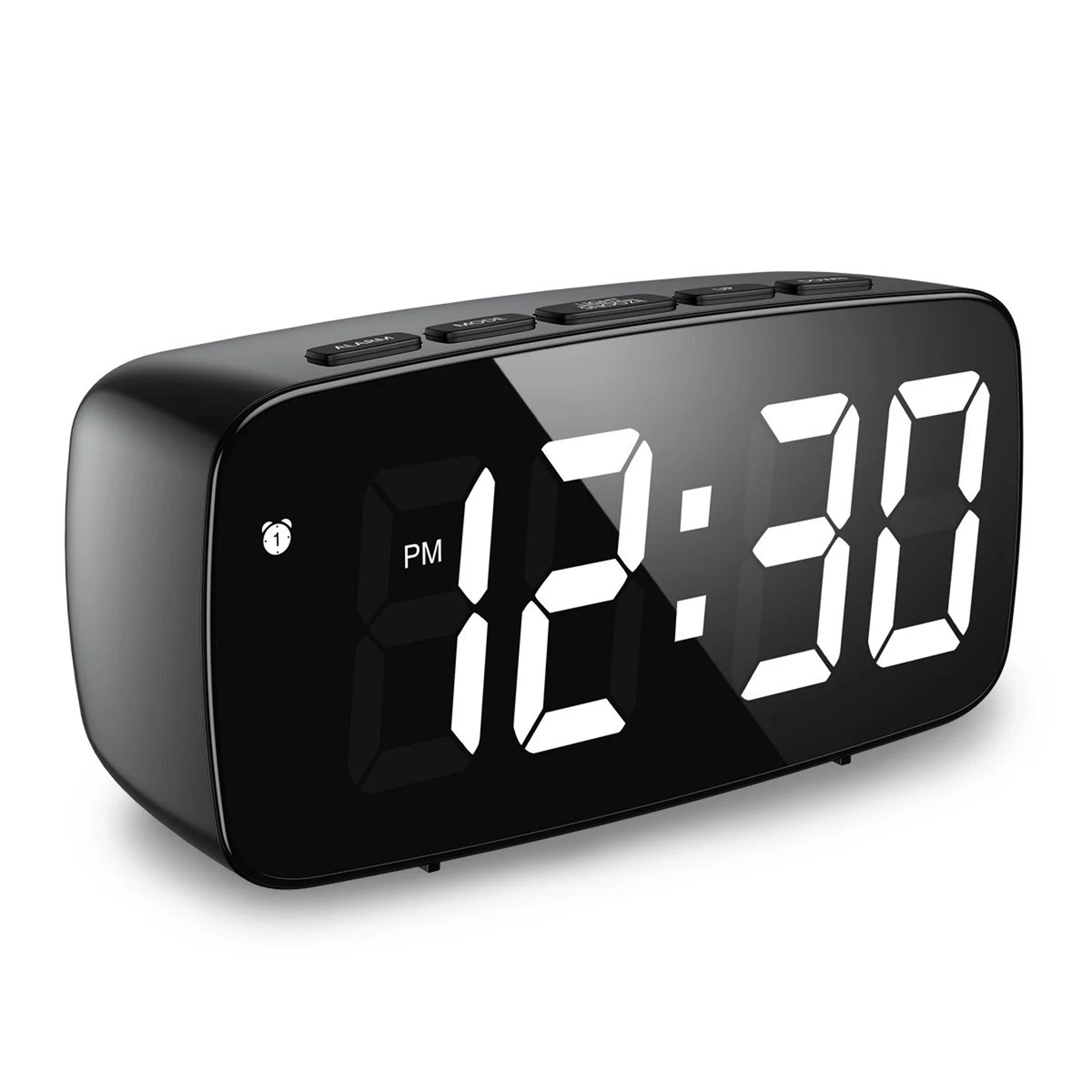 LED Digital Alarm Clock With Voice Control Temperature And Snooze 6