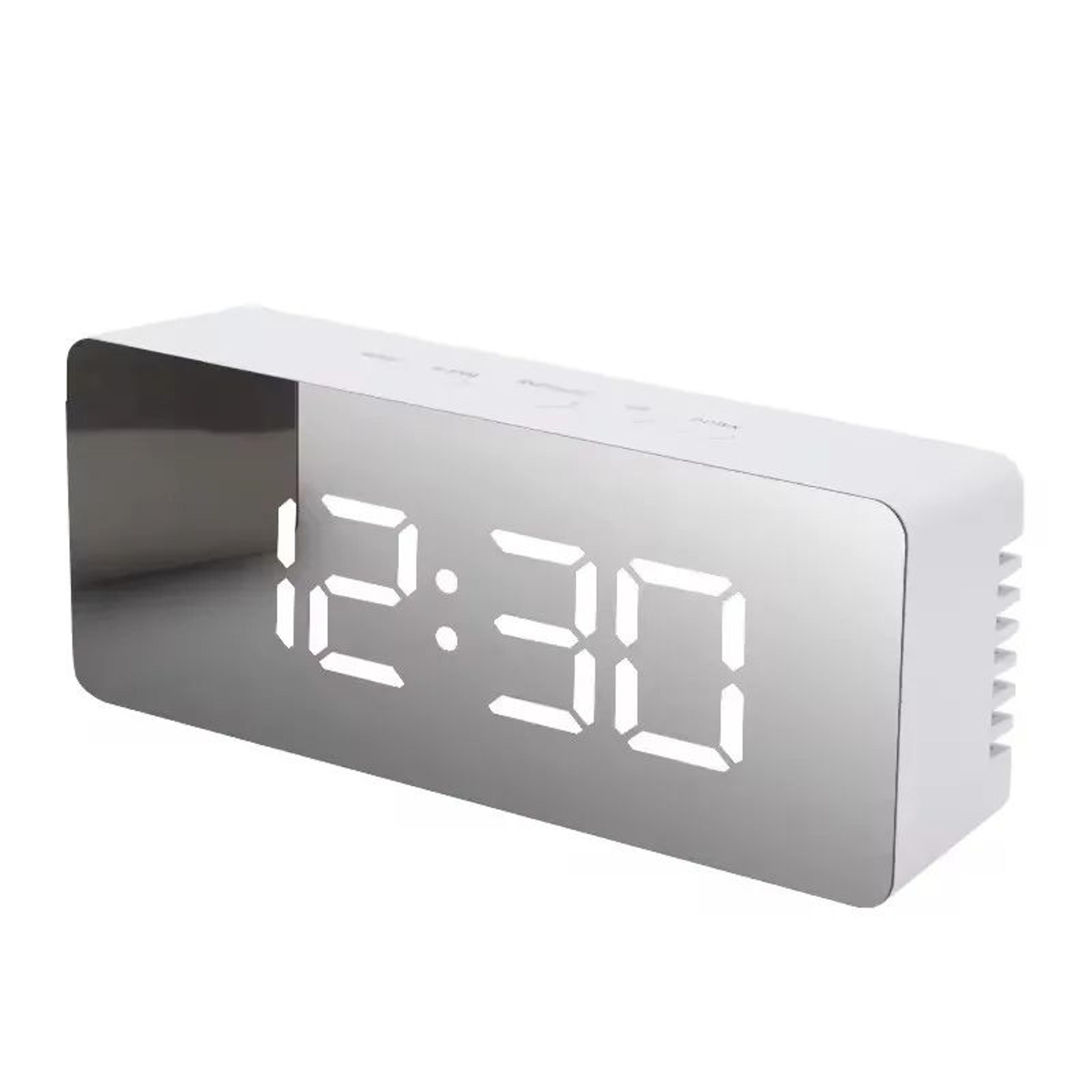 LED Mirror Digital Alarm Clock With Temperature And Snooze 6
