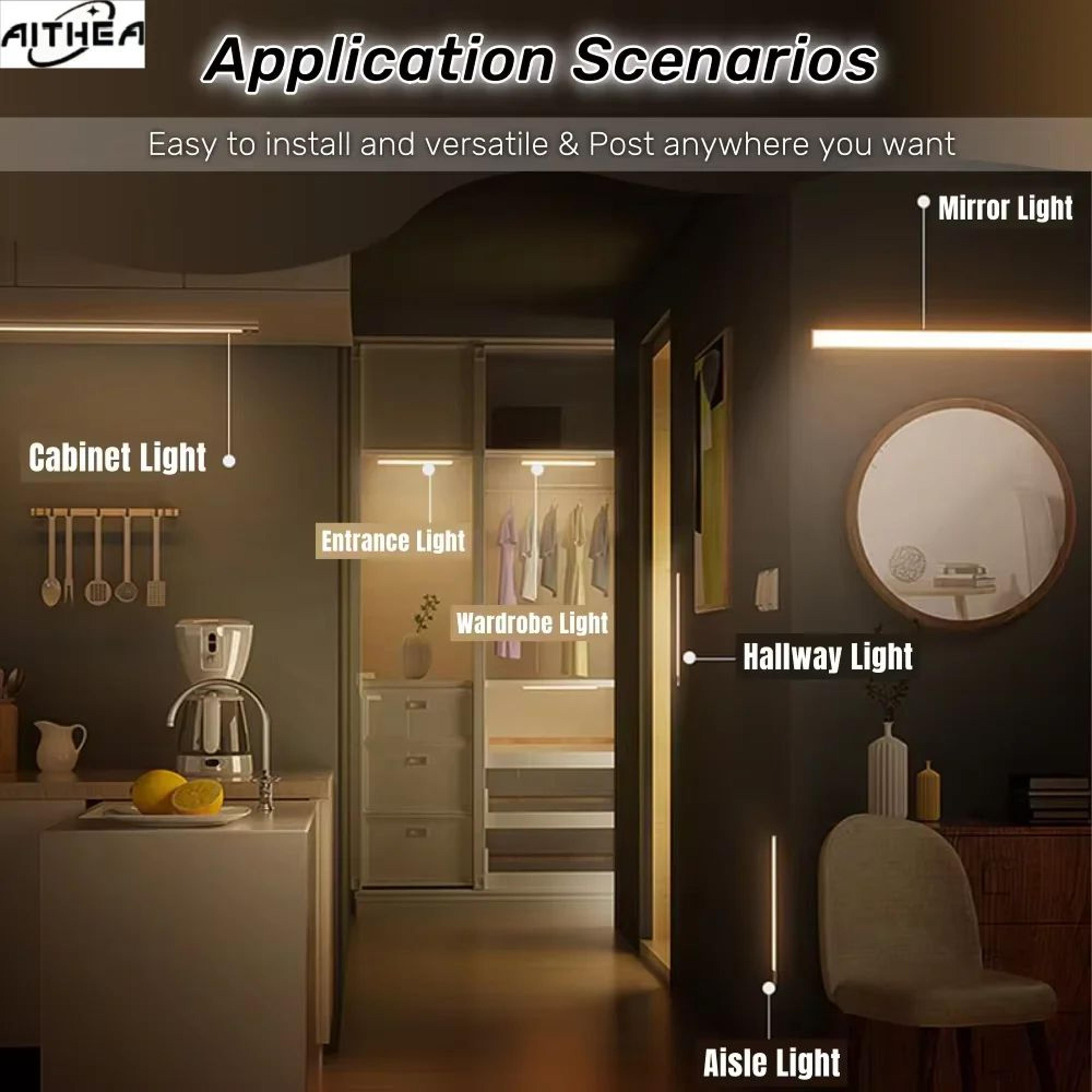 AITHEA Rechargeable Motion Sensor LED Bar Light 3