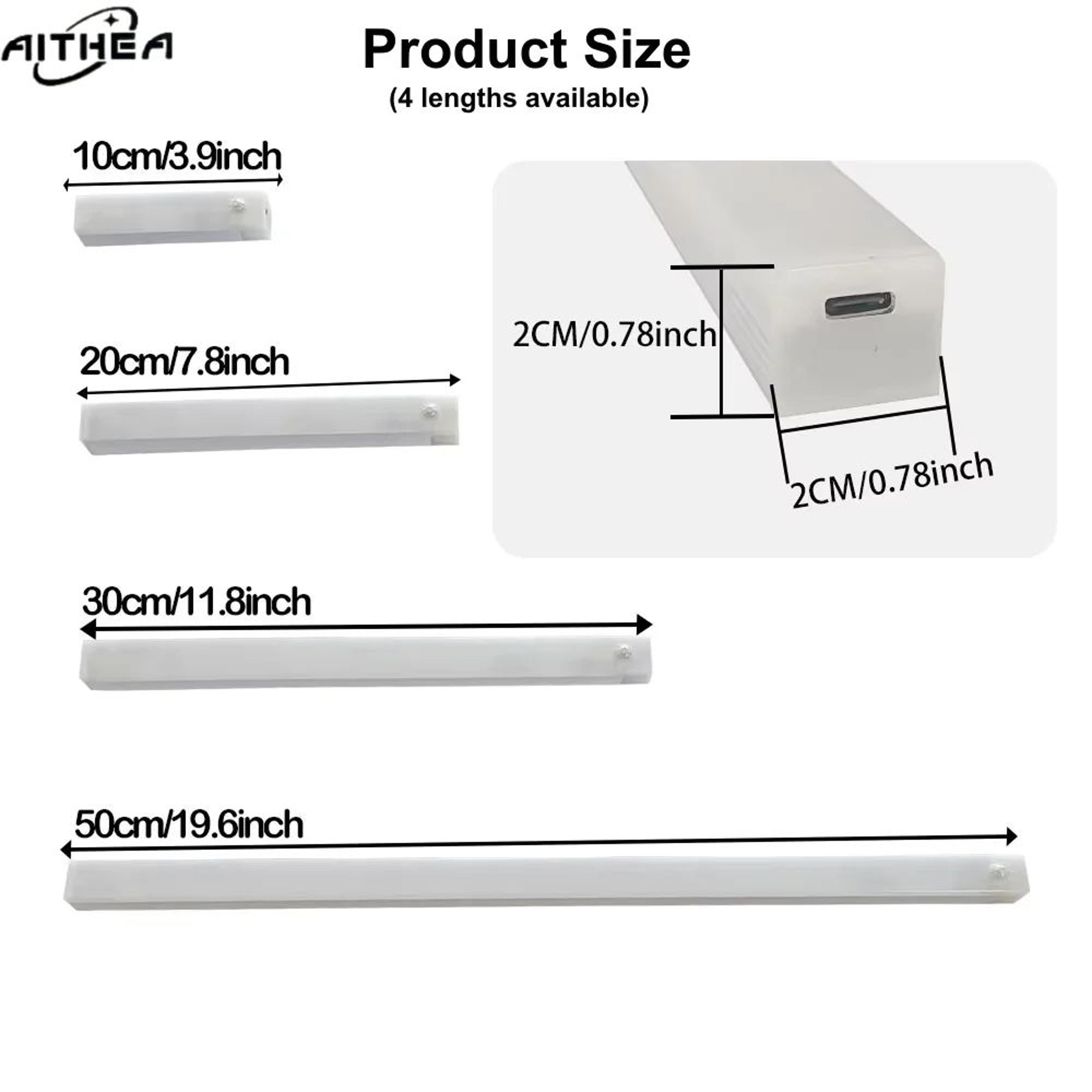 AITHEA Rechargeable Motion Sensor LED Bar Light For Kitchen Bedside 5