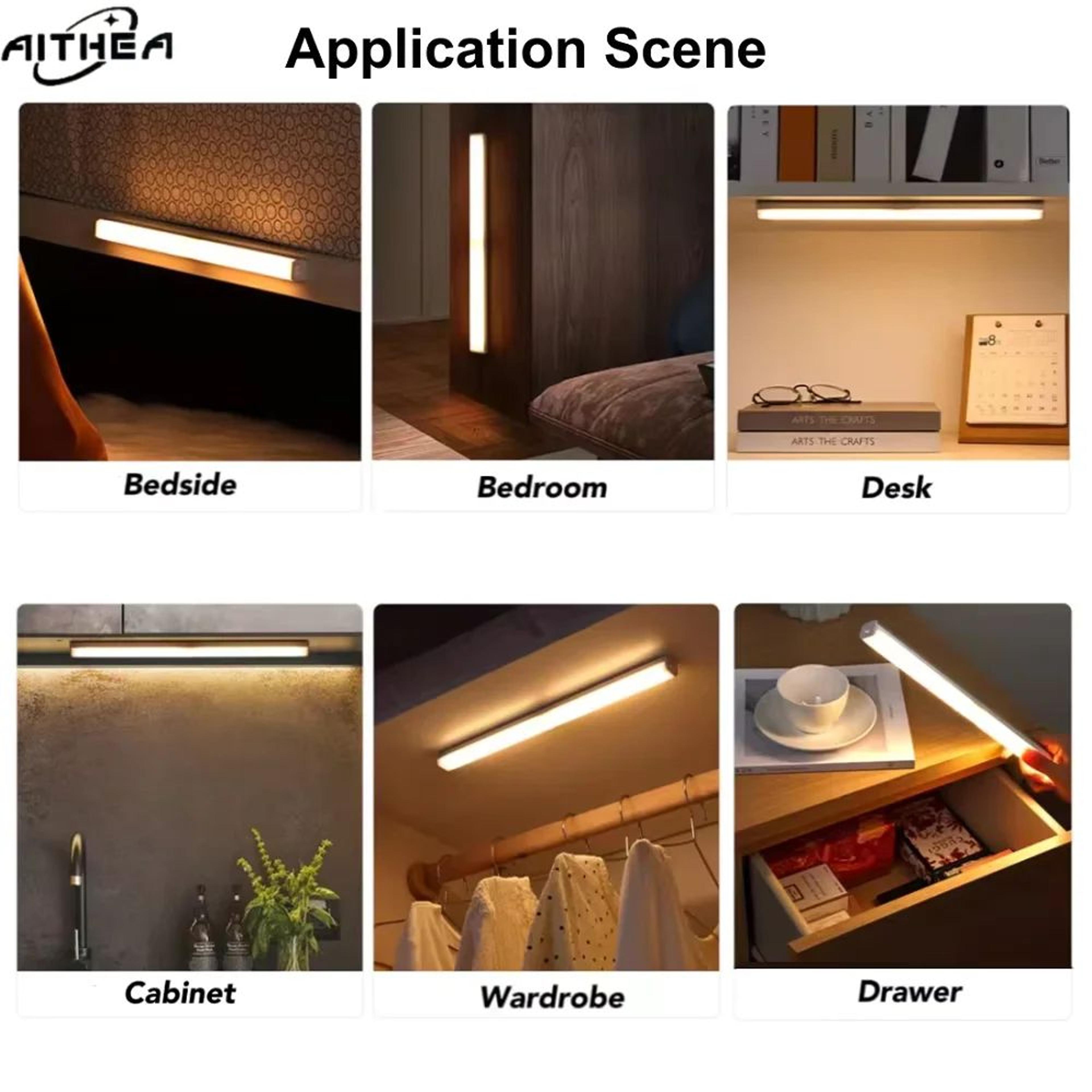AITHEA Rechargeable Motion Sensor LED Bar Light For Kitchen Bedside 3
