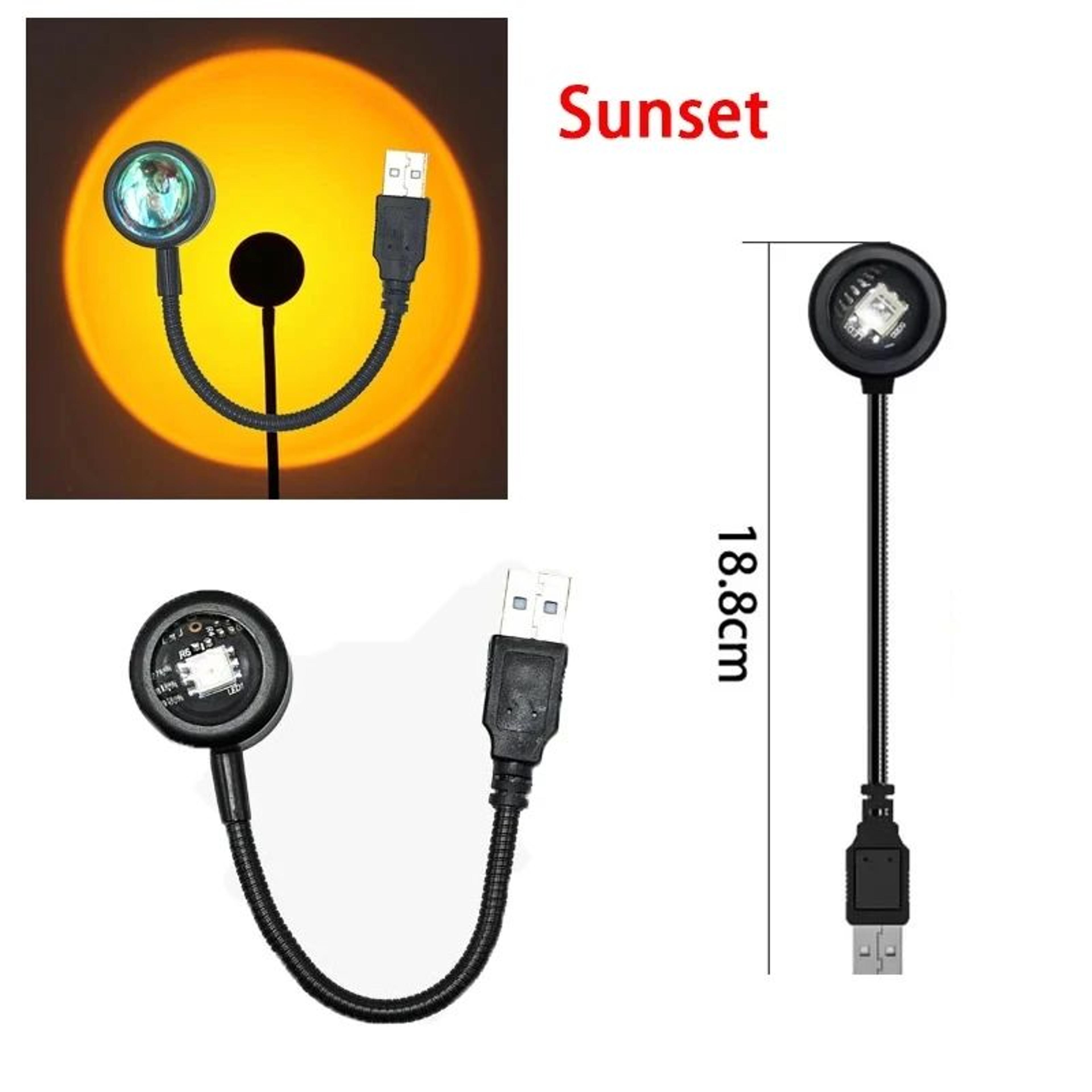 USB LED Sunset Projector Ambient Atmosphere Lamp 9