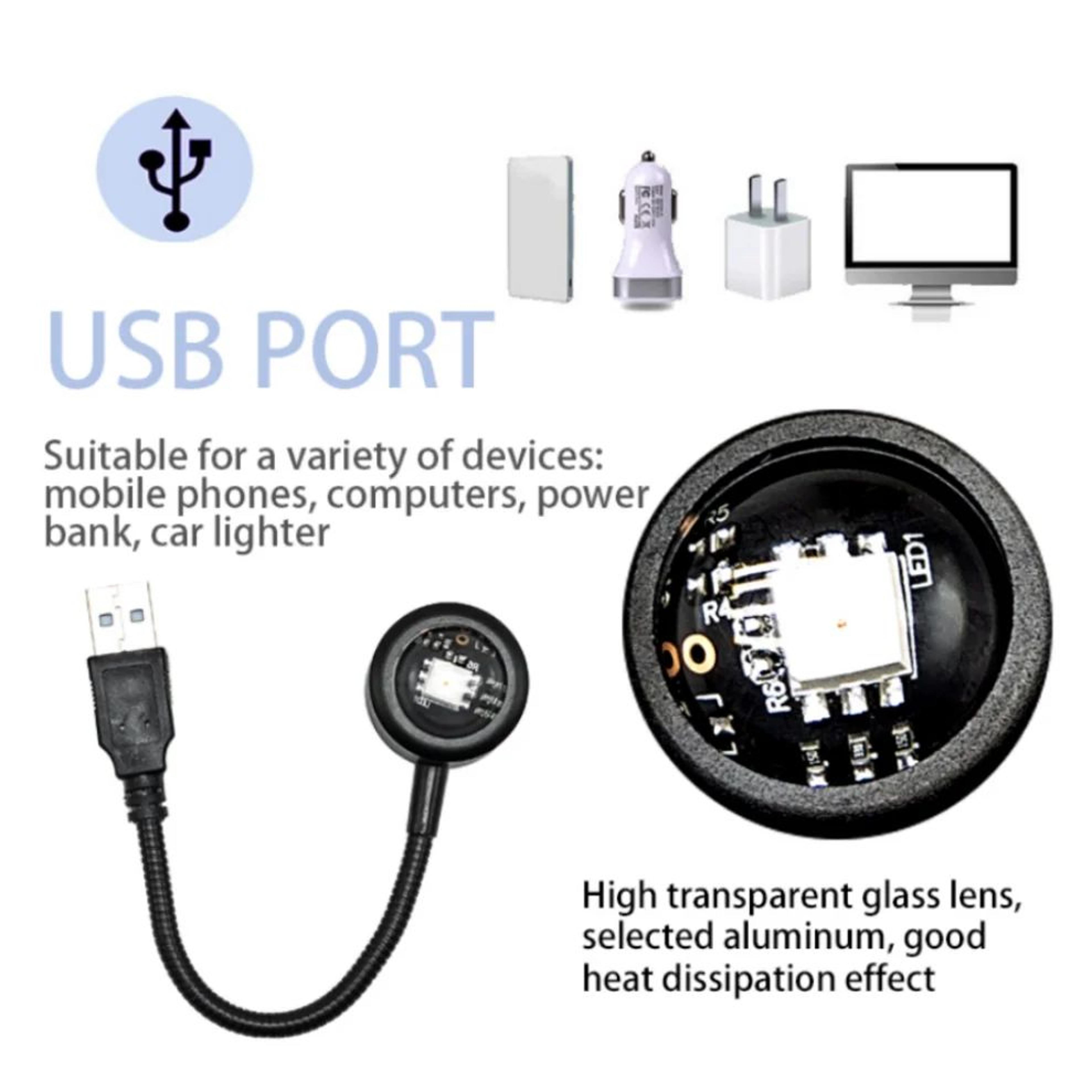 USB LED Sunset Rainbow Projector Night Light 1