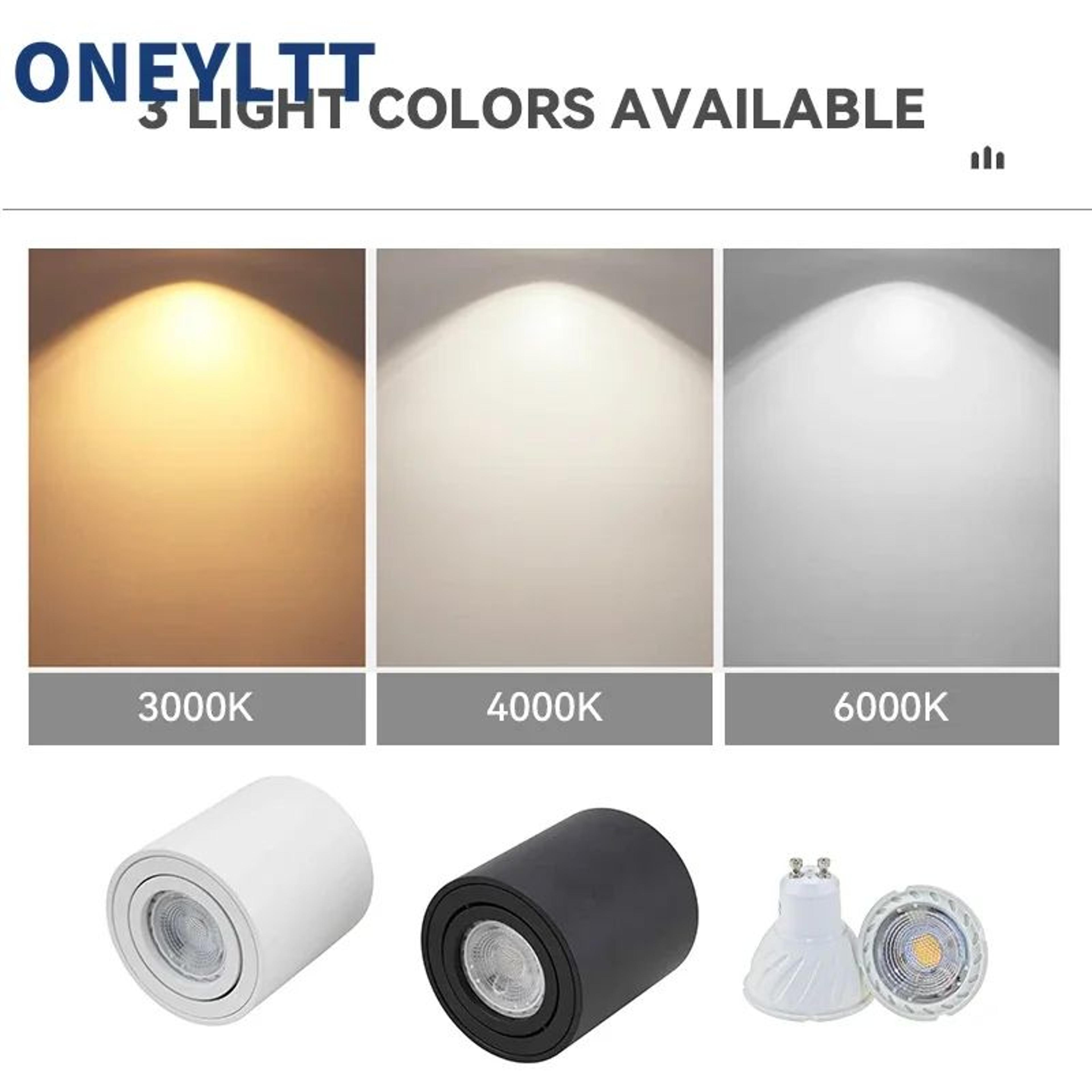 GU10 Round Surface Mounted Ceiling Spotlight Fixture 3