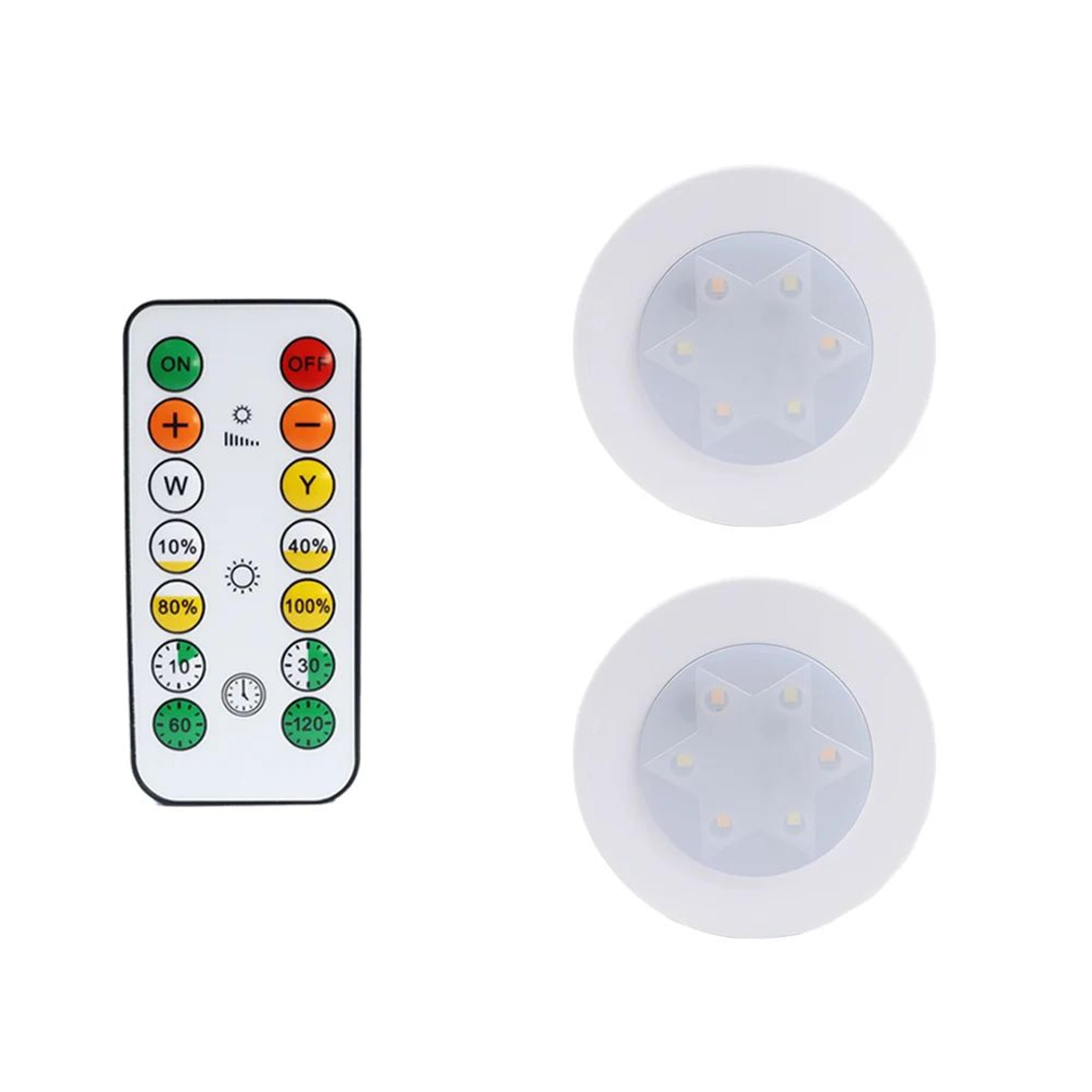 Round Dimmable LED Cabinet Light With Remote Control 11