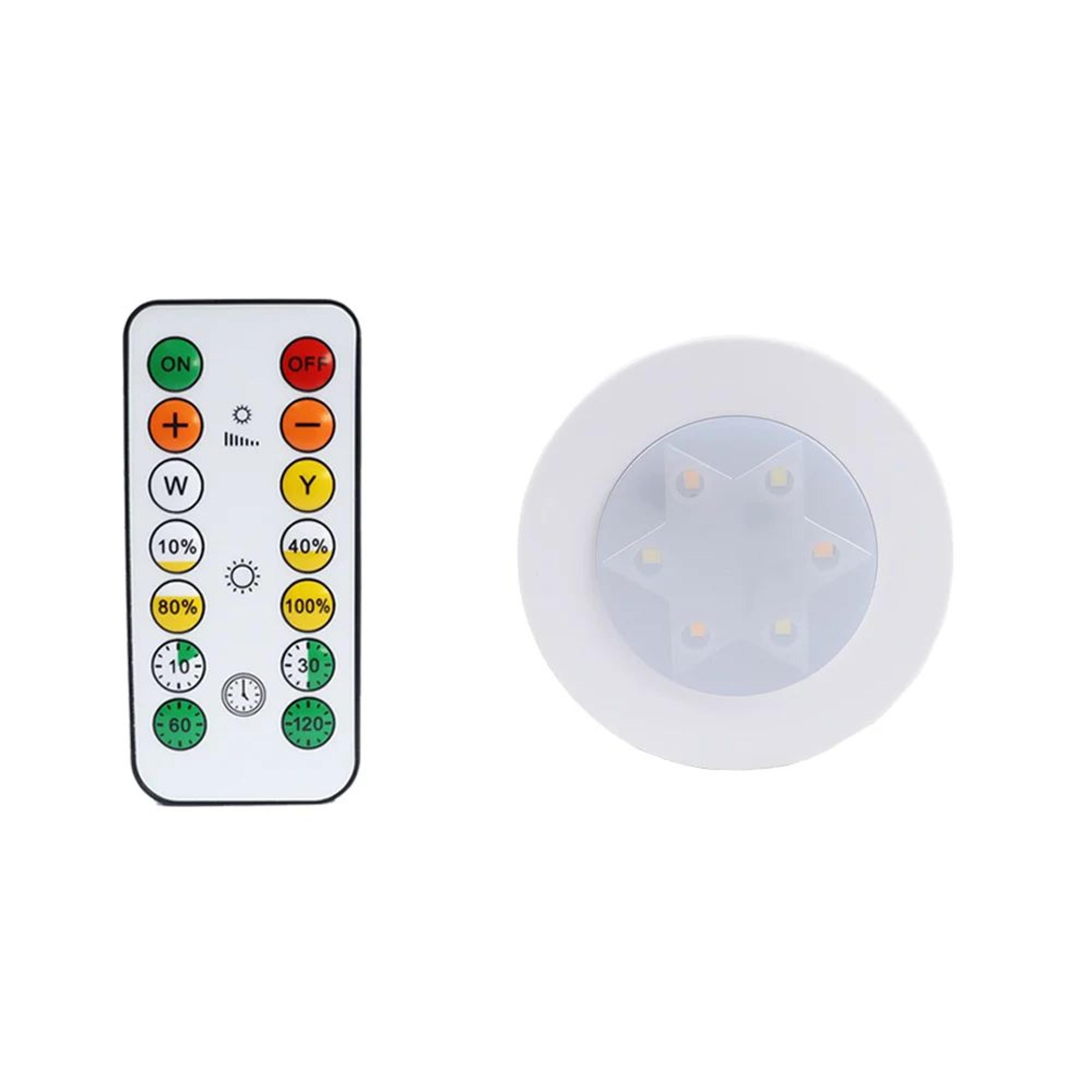 Round Dimmable LED Cabinet Light With Remote Control 9