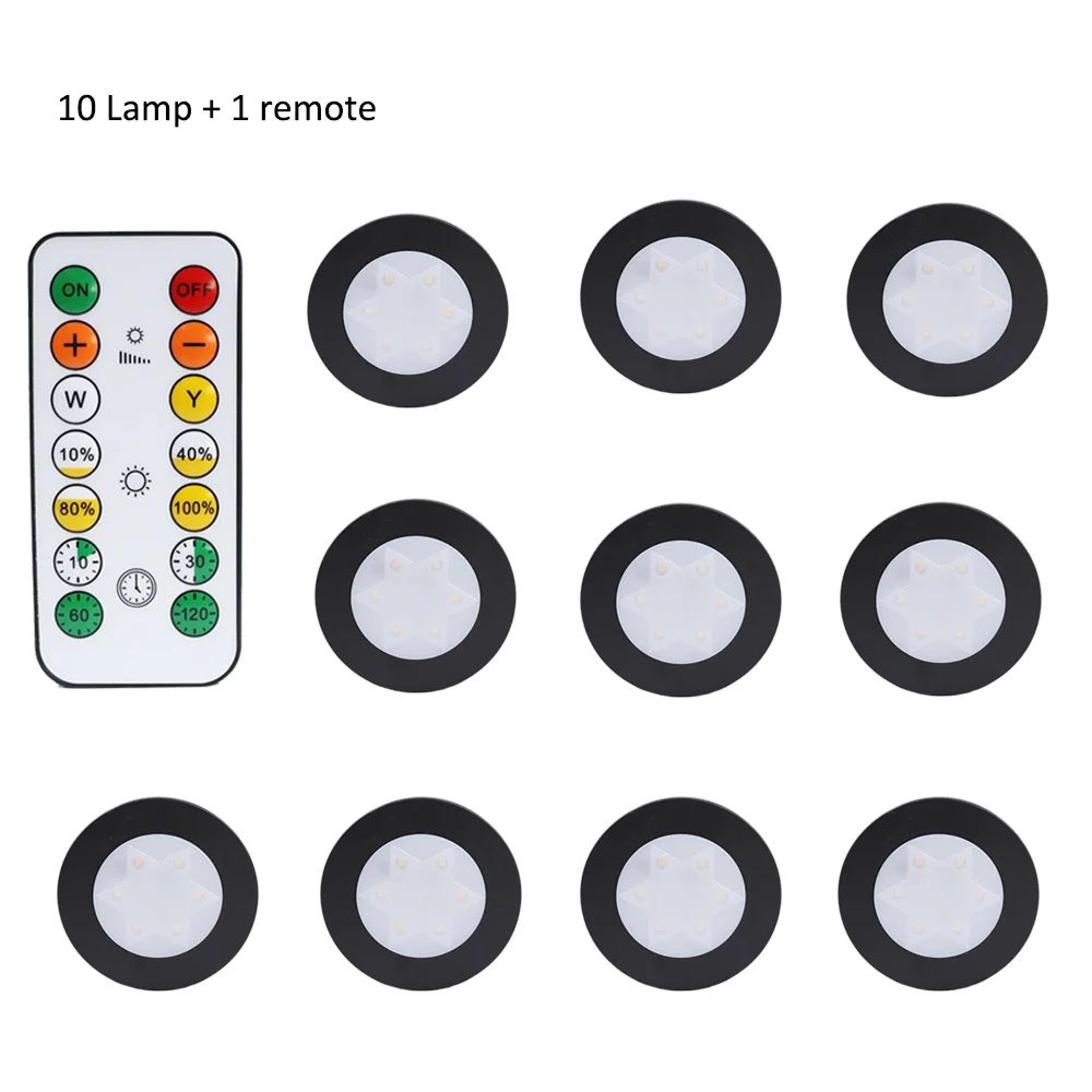 Round Dimmable LED Cabinet Light With Remote Control 22