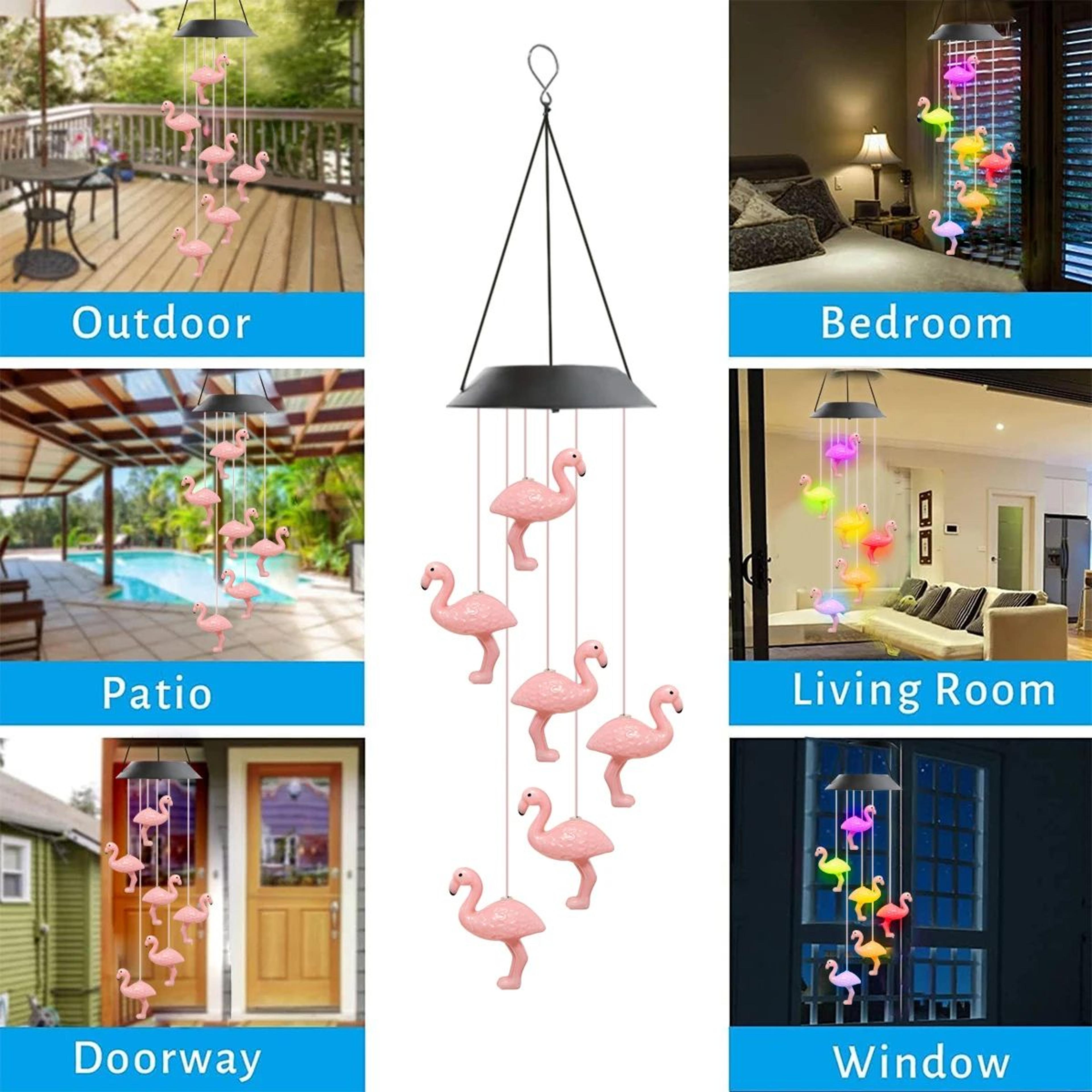 Color Changing LED Wind Chime Hanging Garden Light 5