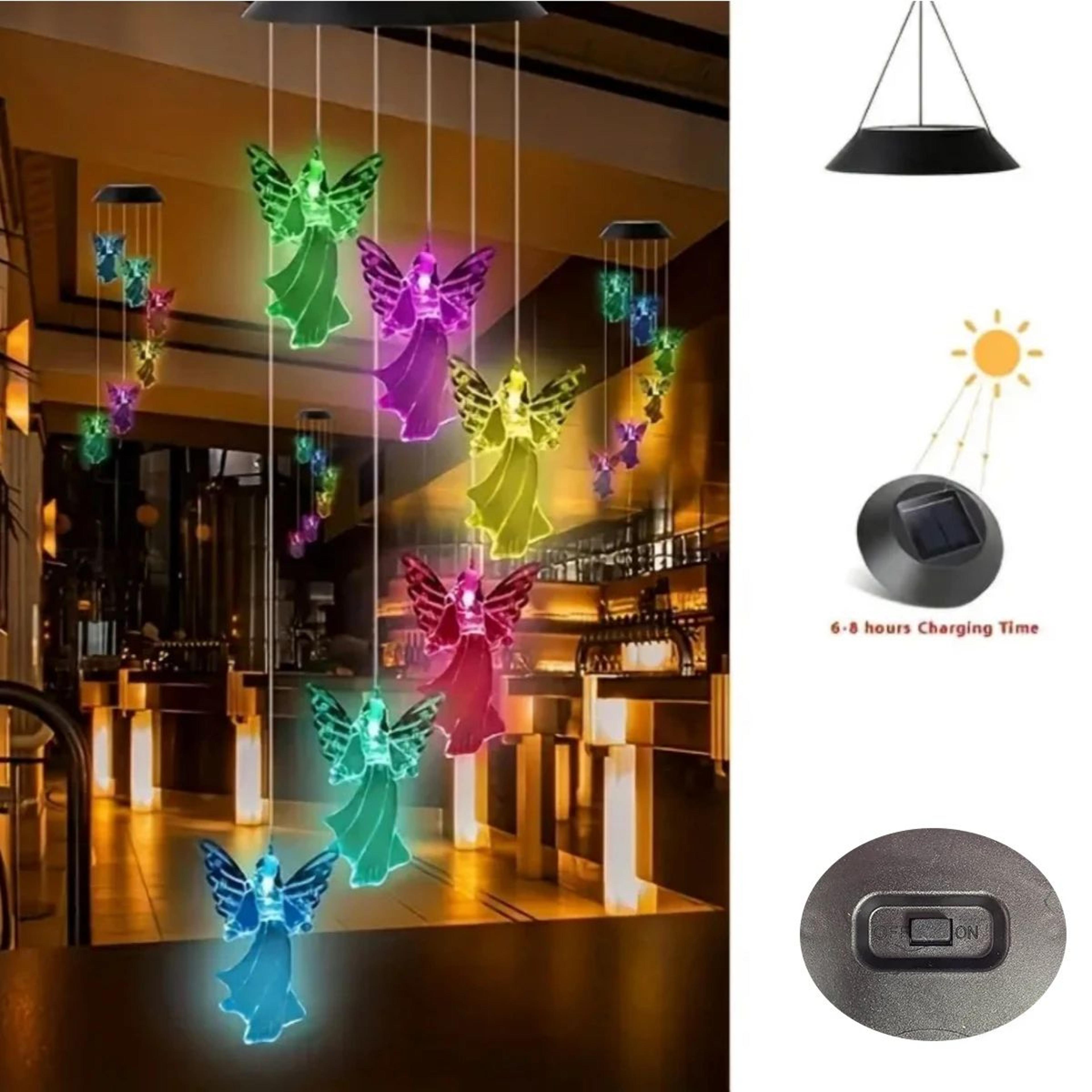Color Changing LED Wind Chime Hanging Garden Light 8