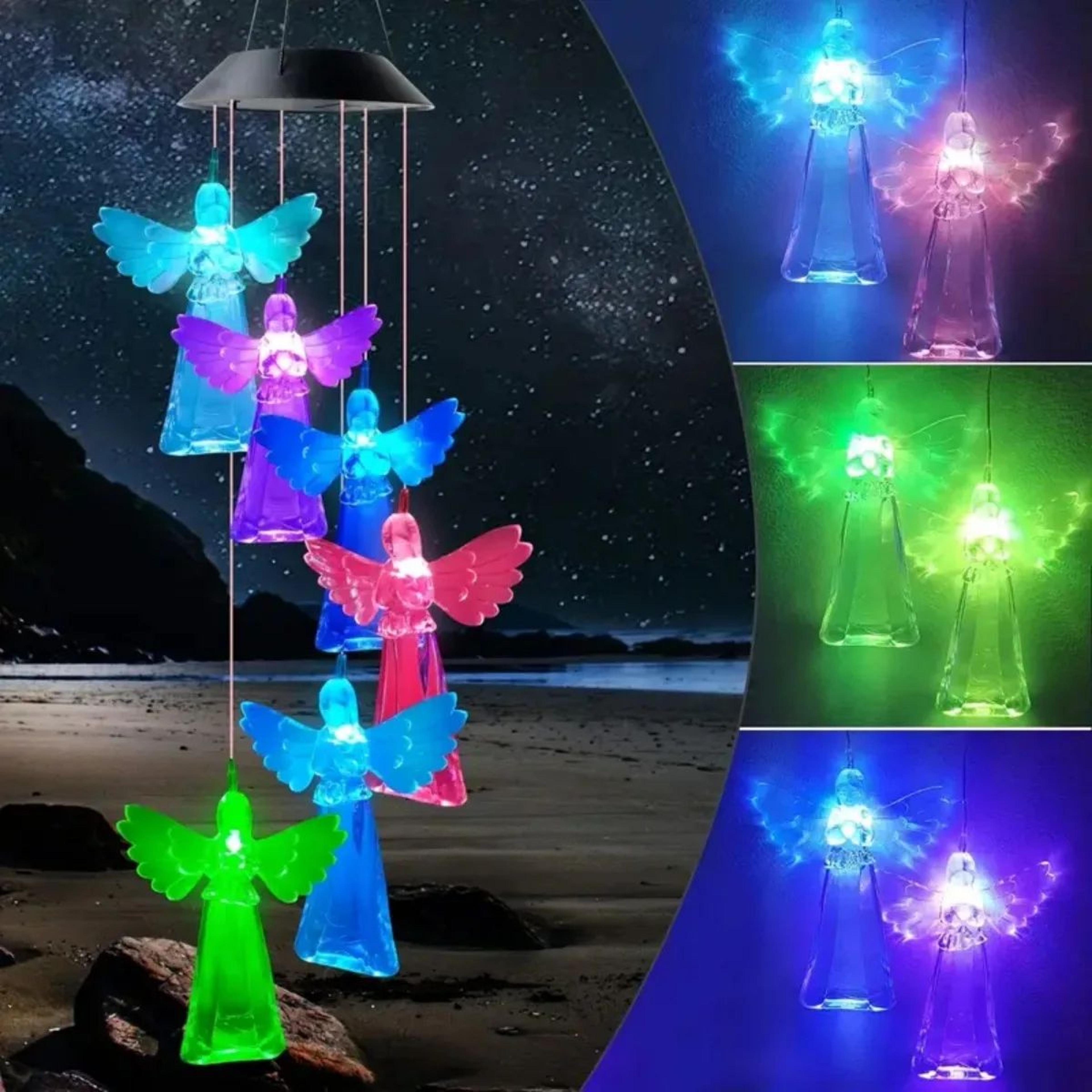 Color Changing LED Wind Chime Hanging Garden Light 11