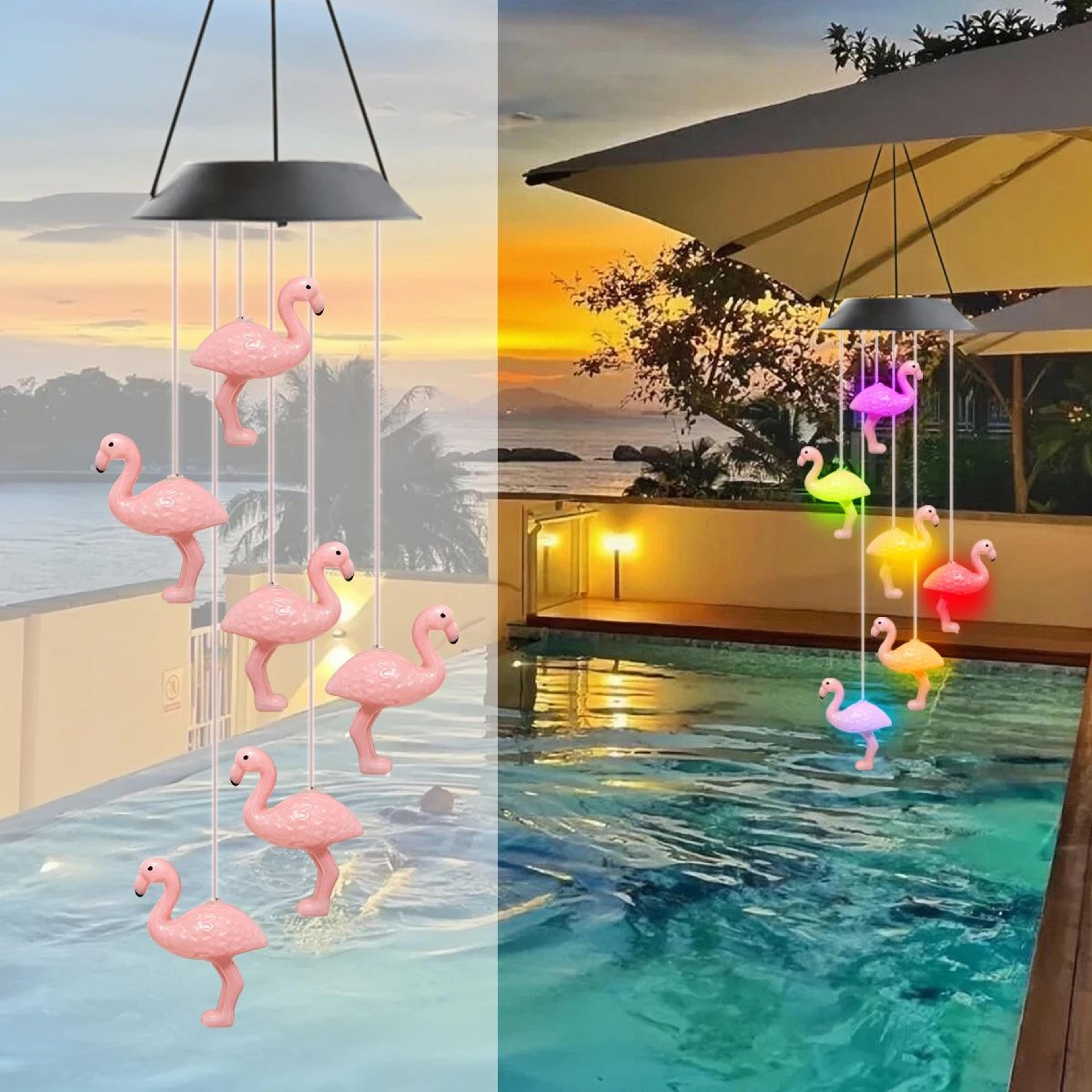 Color Changing LED Wind Chime Hanging Garden Light 12