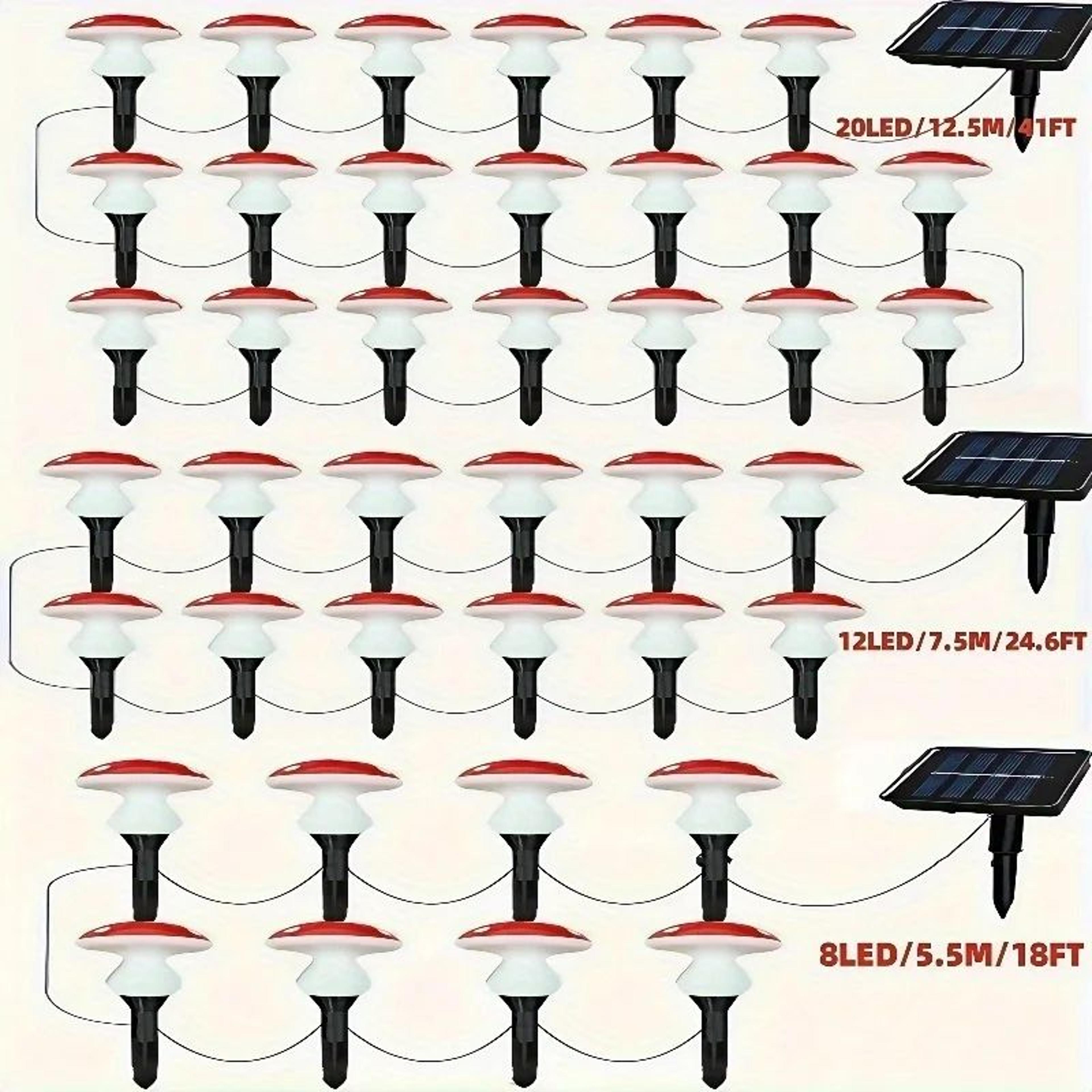 Solar LED Mushroom Garden Lights For Outdoor Decor 5