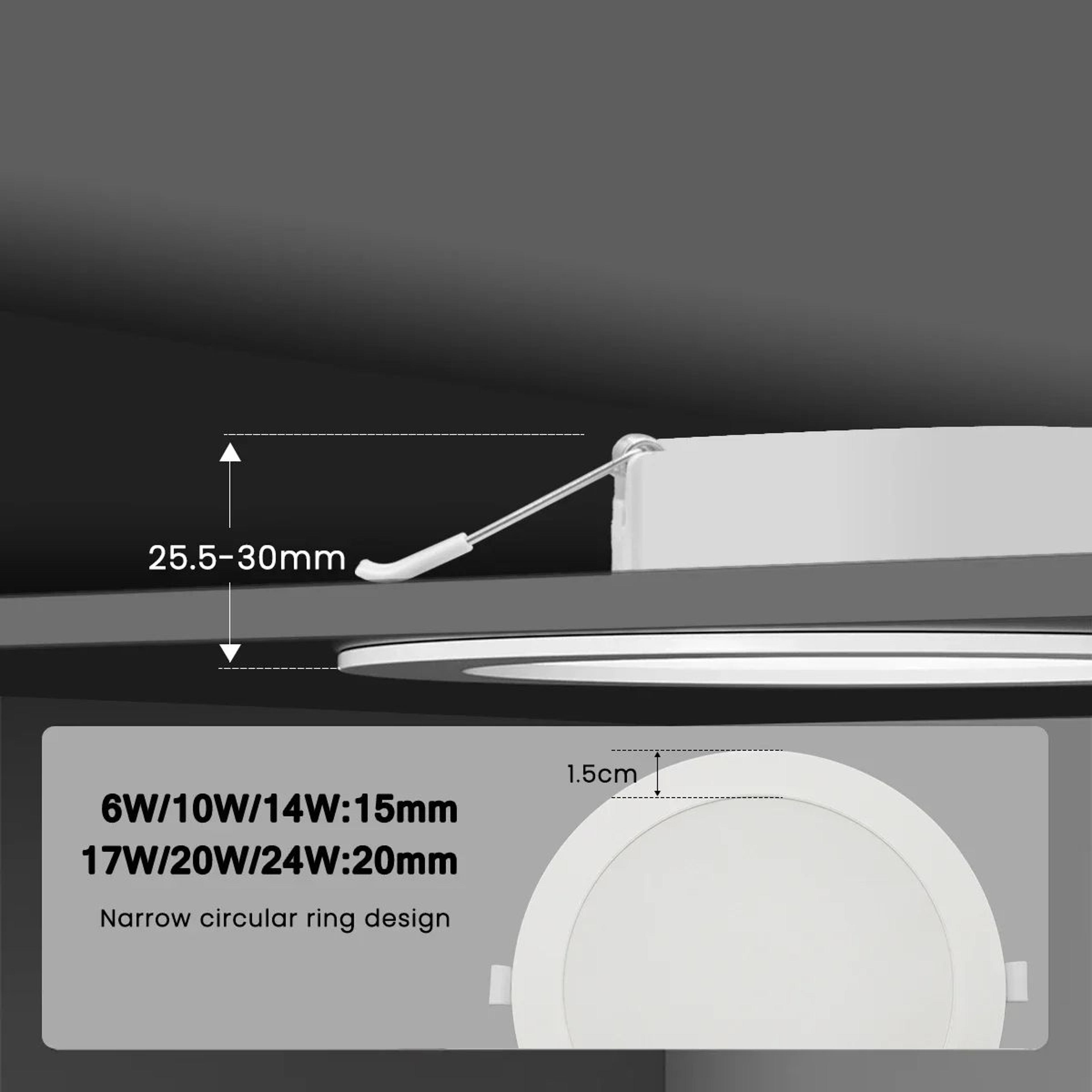 Recessed Round LED Downlight With Adjustable CCT 4