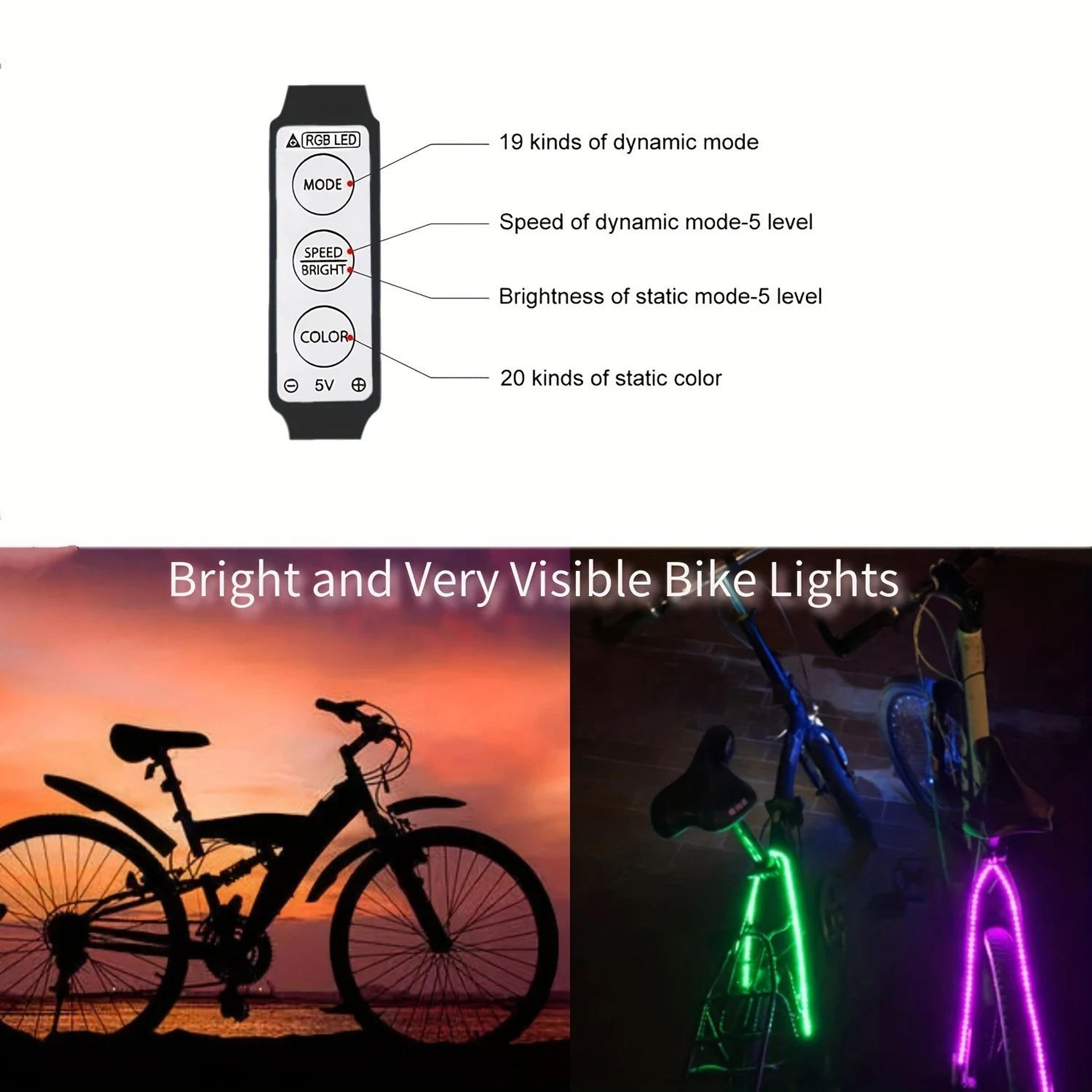 RGB LED Bicycle Strip Lights For Night Cycling 4
